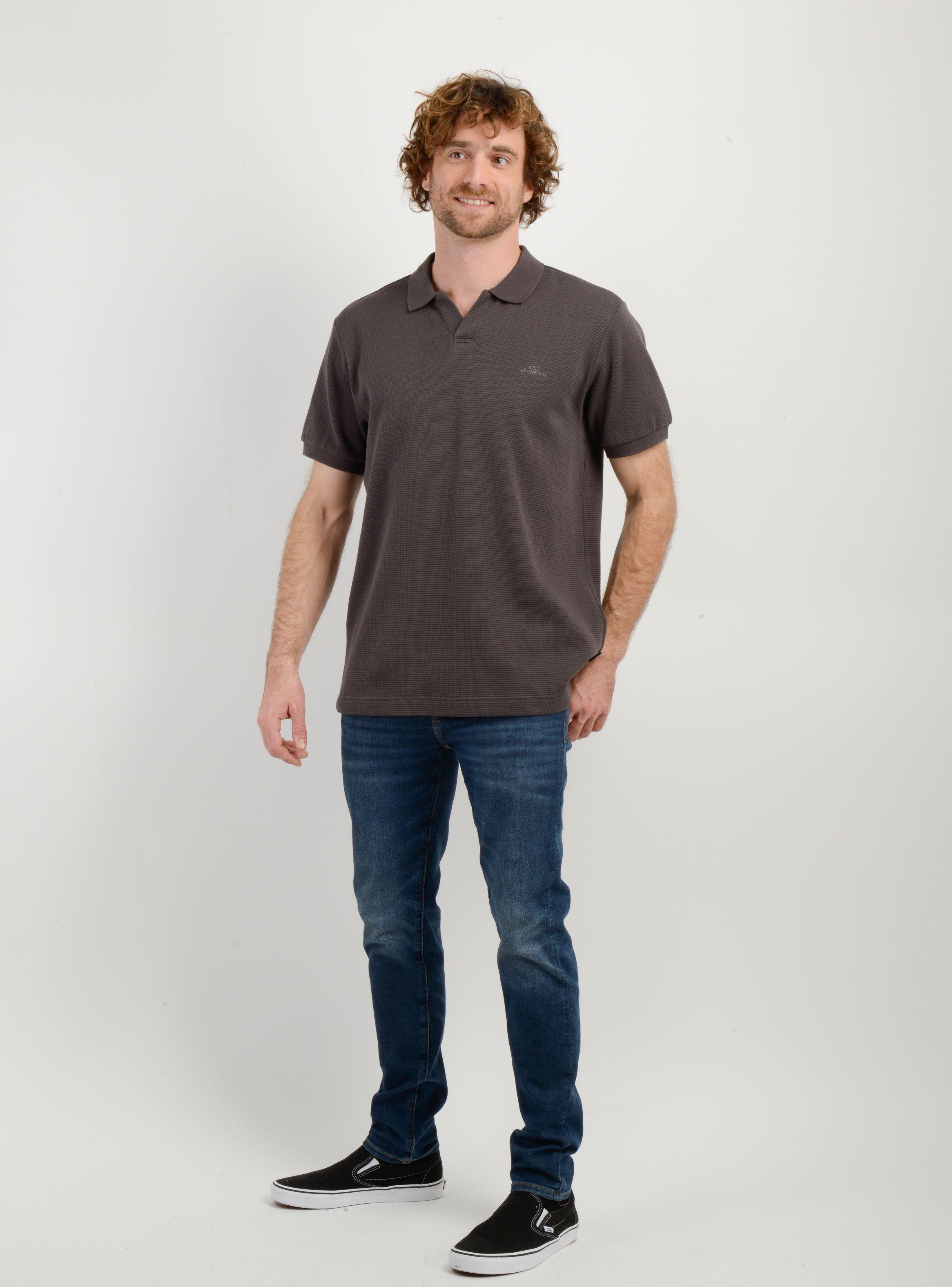POLERA TEJIDA MANGA CORTA RIVERA GRIS OSCURO-2