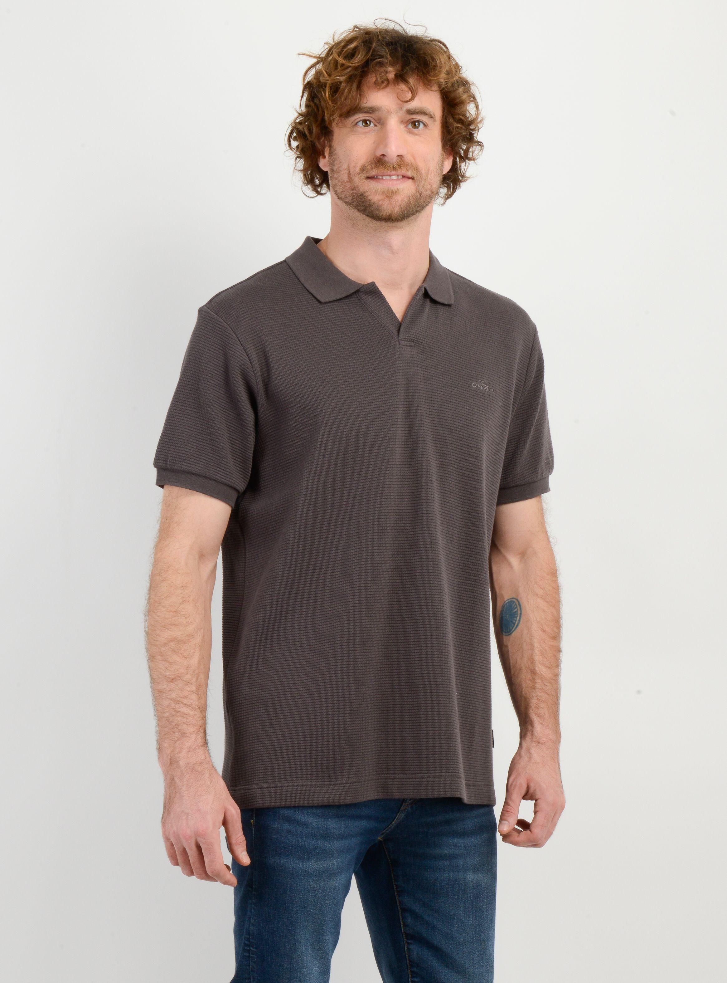 POLERA TEJIDA MANGA CORTA RIVERA GRIS OSCURO-3