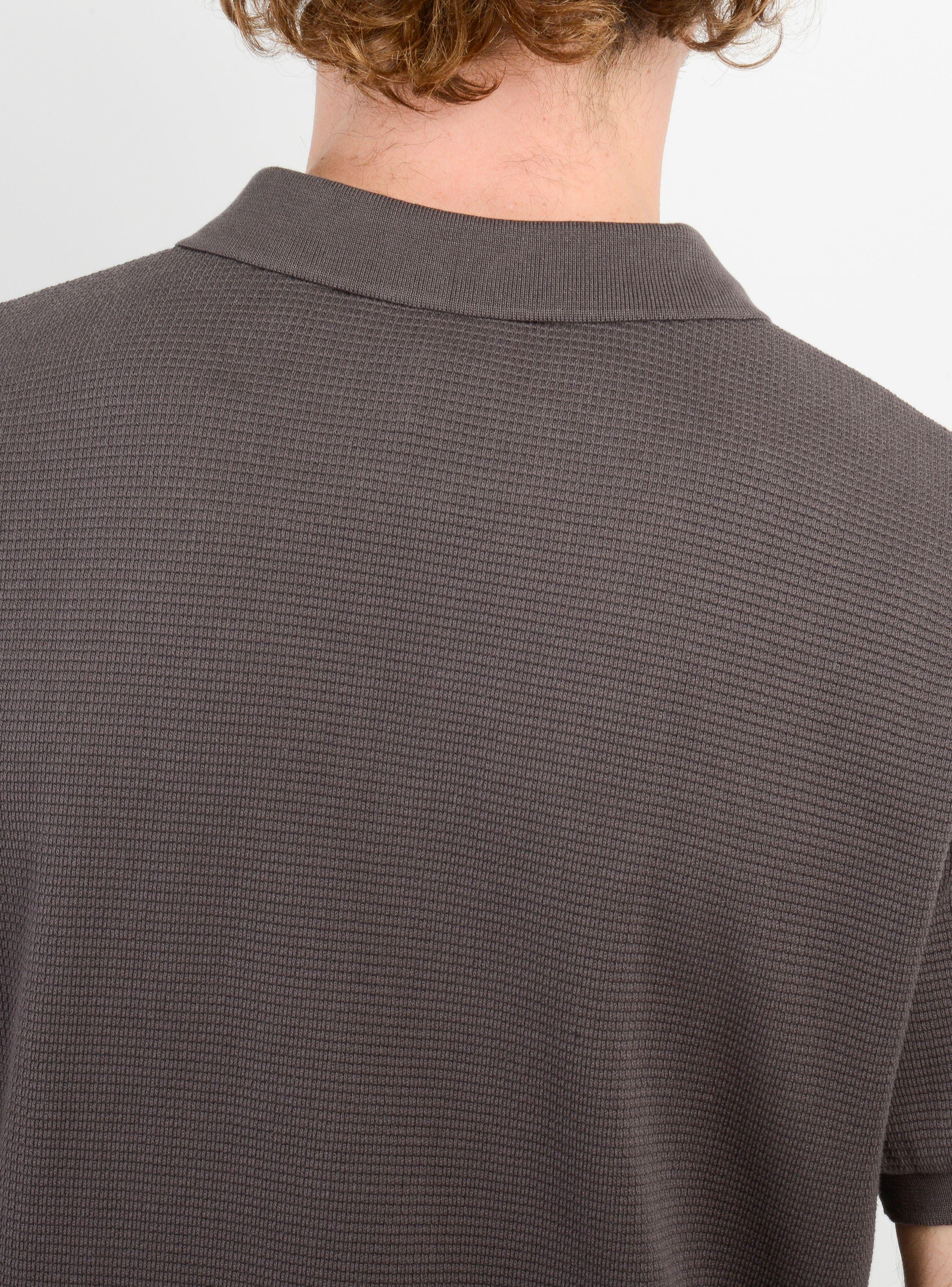 POLERA TEJIDA MANGA CORTA RIVERA GRIS OSCURO-5