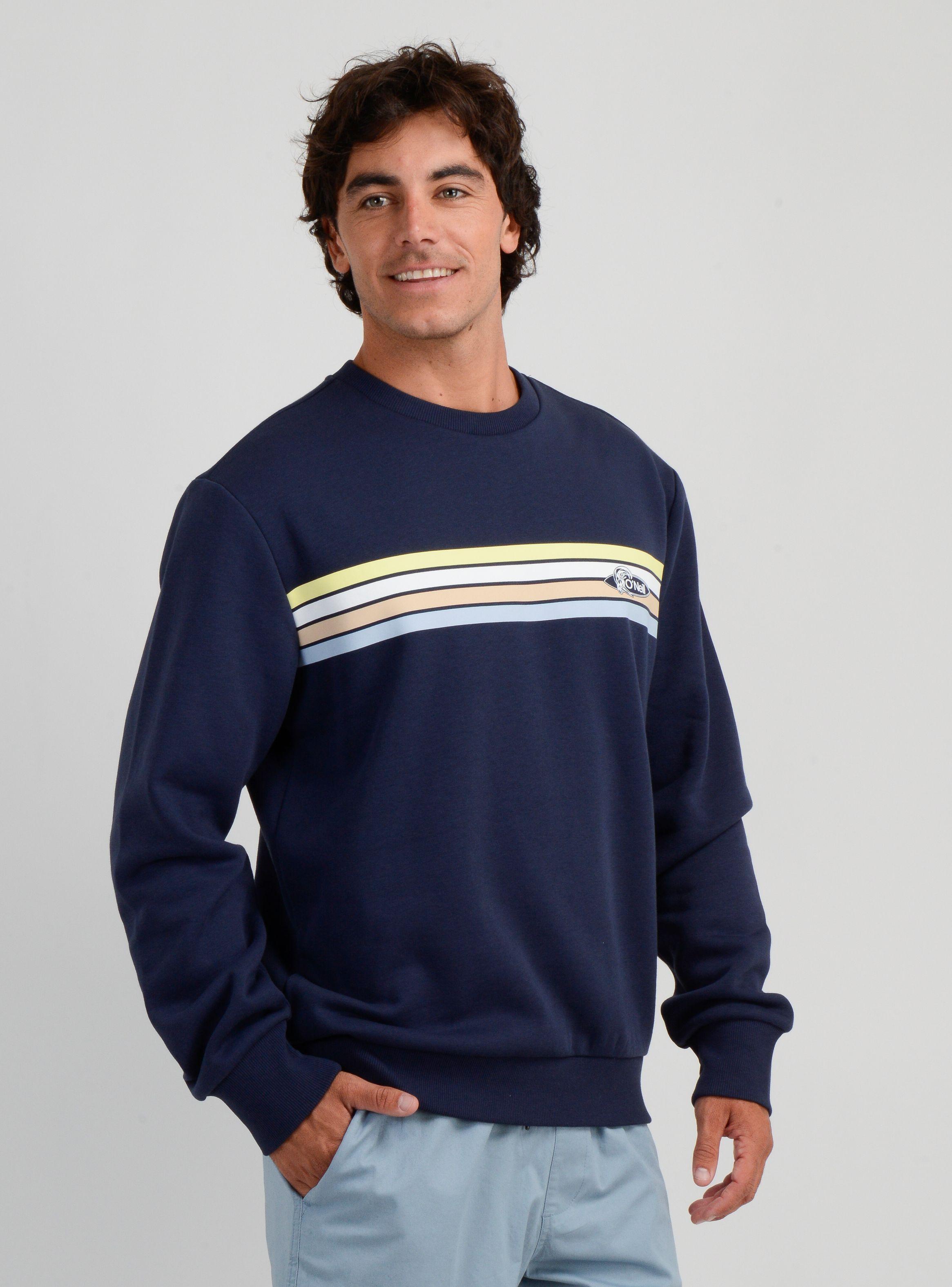 POLERON OG STRIPE CREW AZUL OSCURO-3