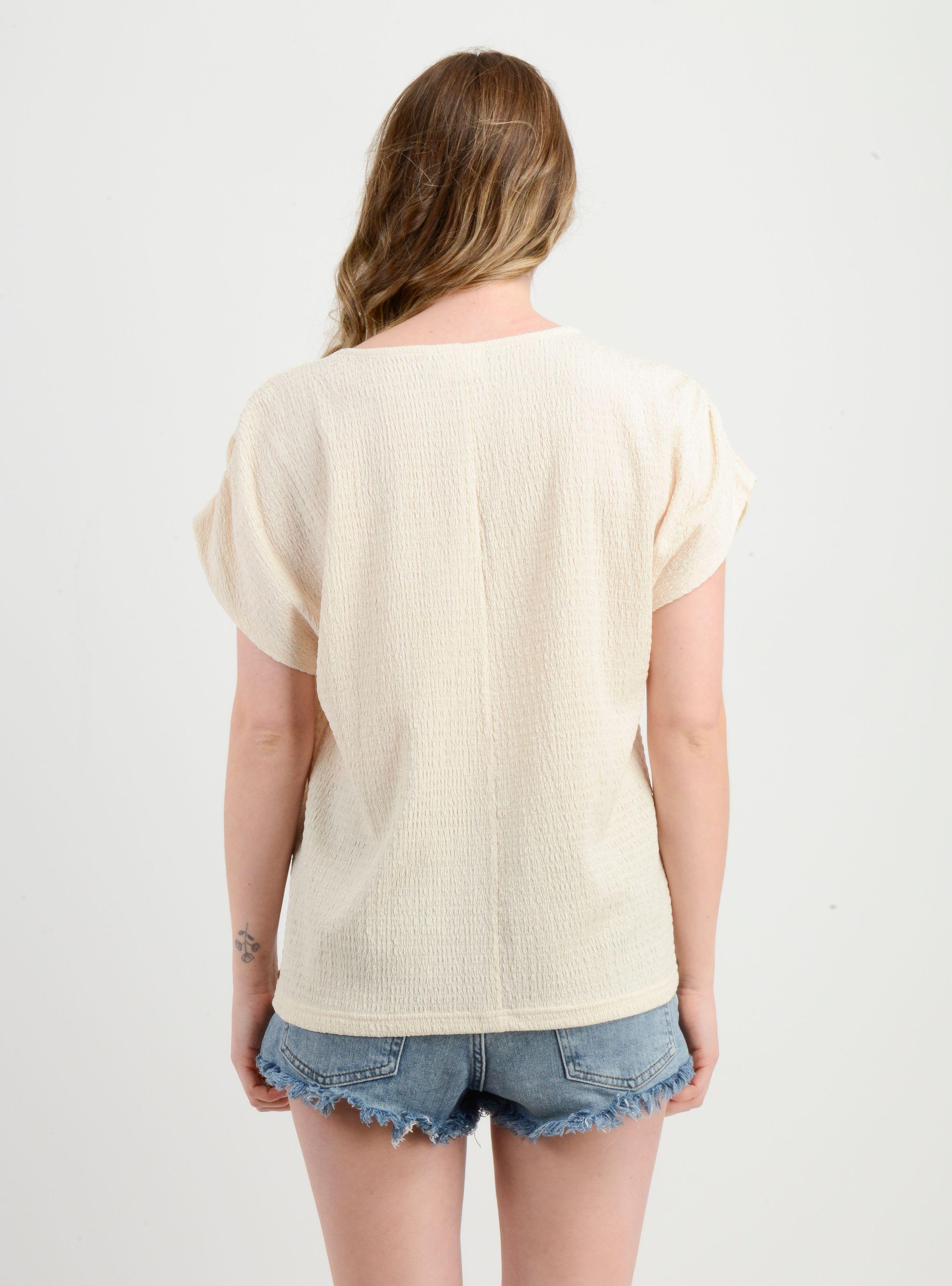 POLERA MANGA CORTA CAMILE BEIGE CLARO-1