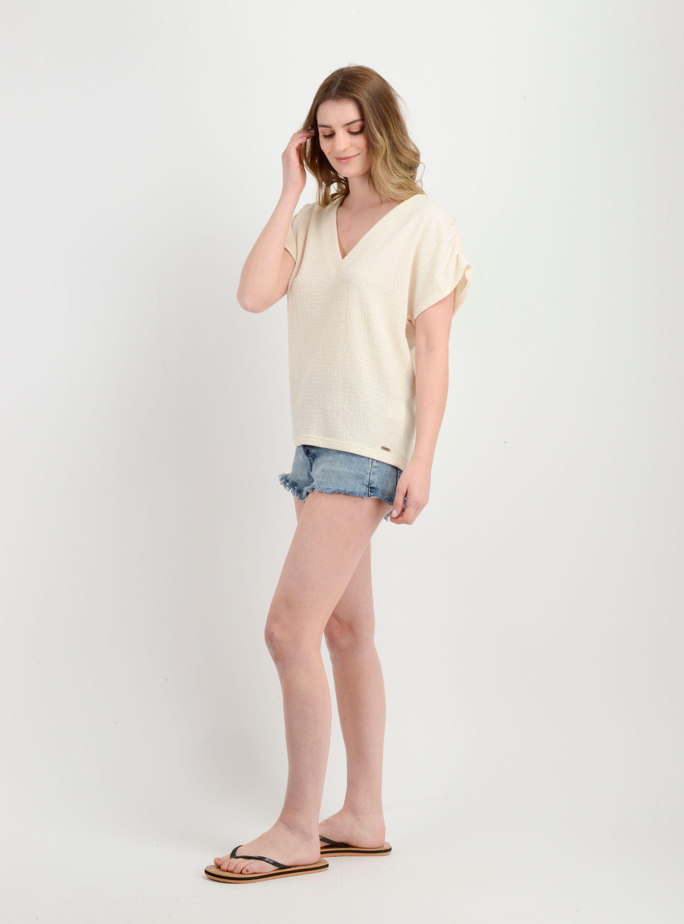 POLERA MANGA CORTA CAMILE BEIGE CLARO-2