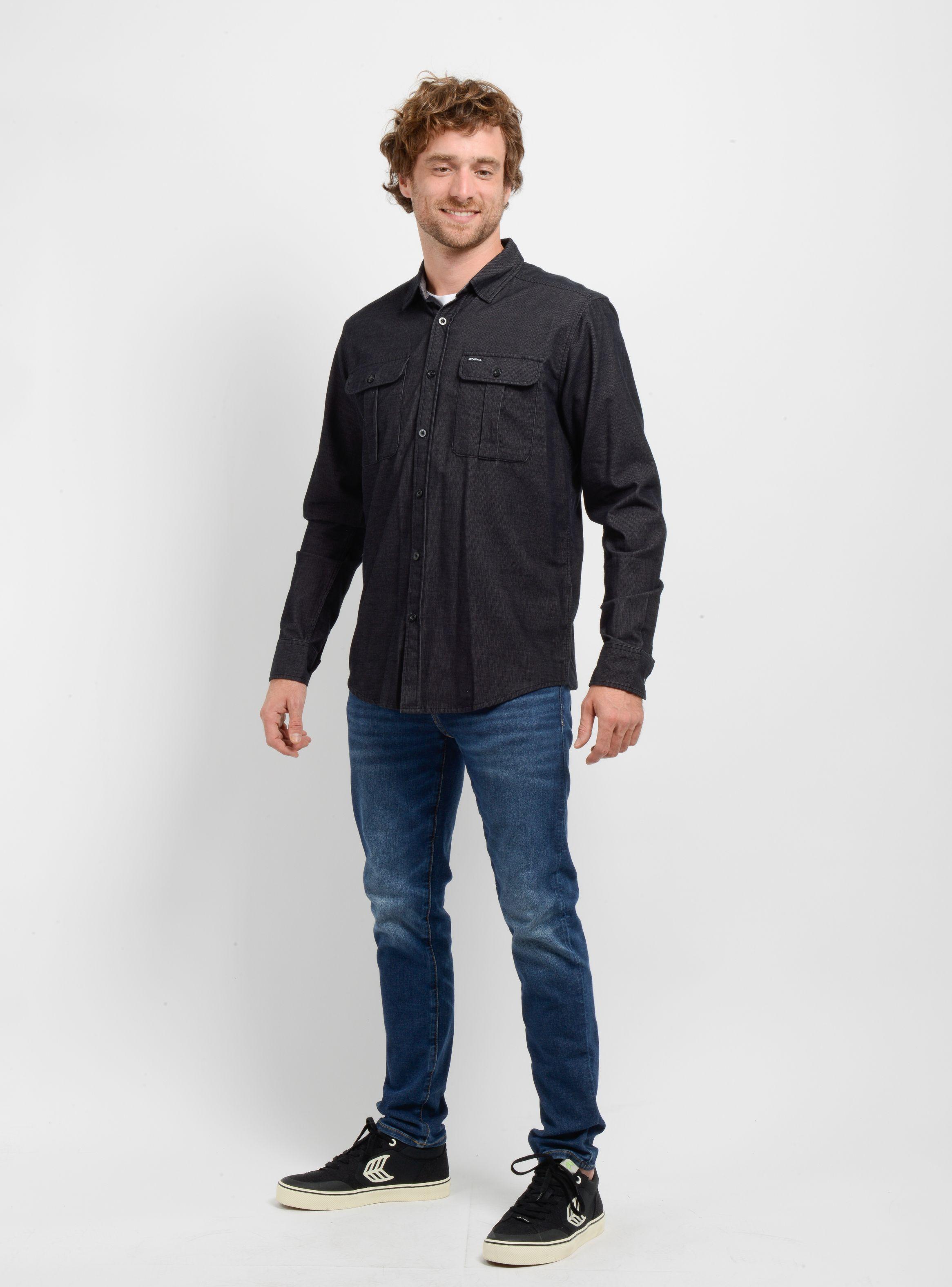 CAMISA MICRO COTELE LANDMARKED GRIS OSCURO-2