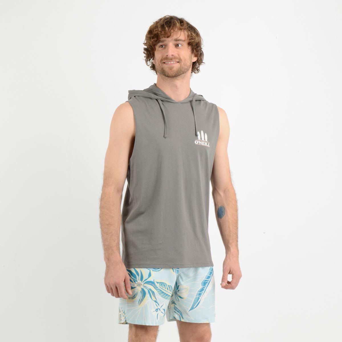 POLERA SIN MANGAS LAMDA TANK GRIS-2