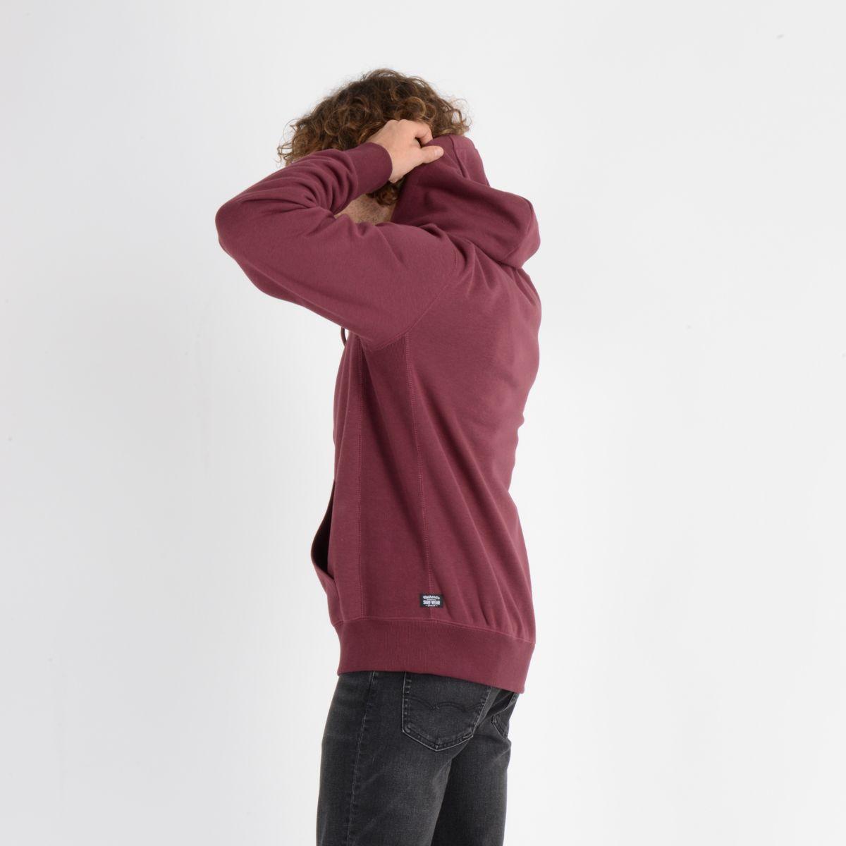 POLERON FULL ZIPPER ROJO OSCURO BAVARO FZ-4
