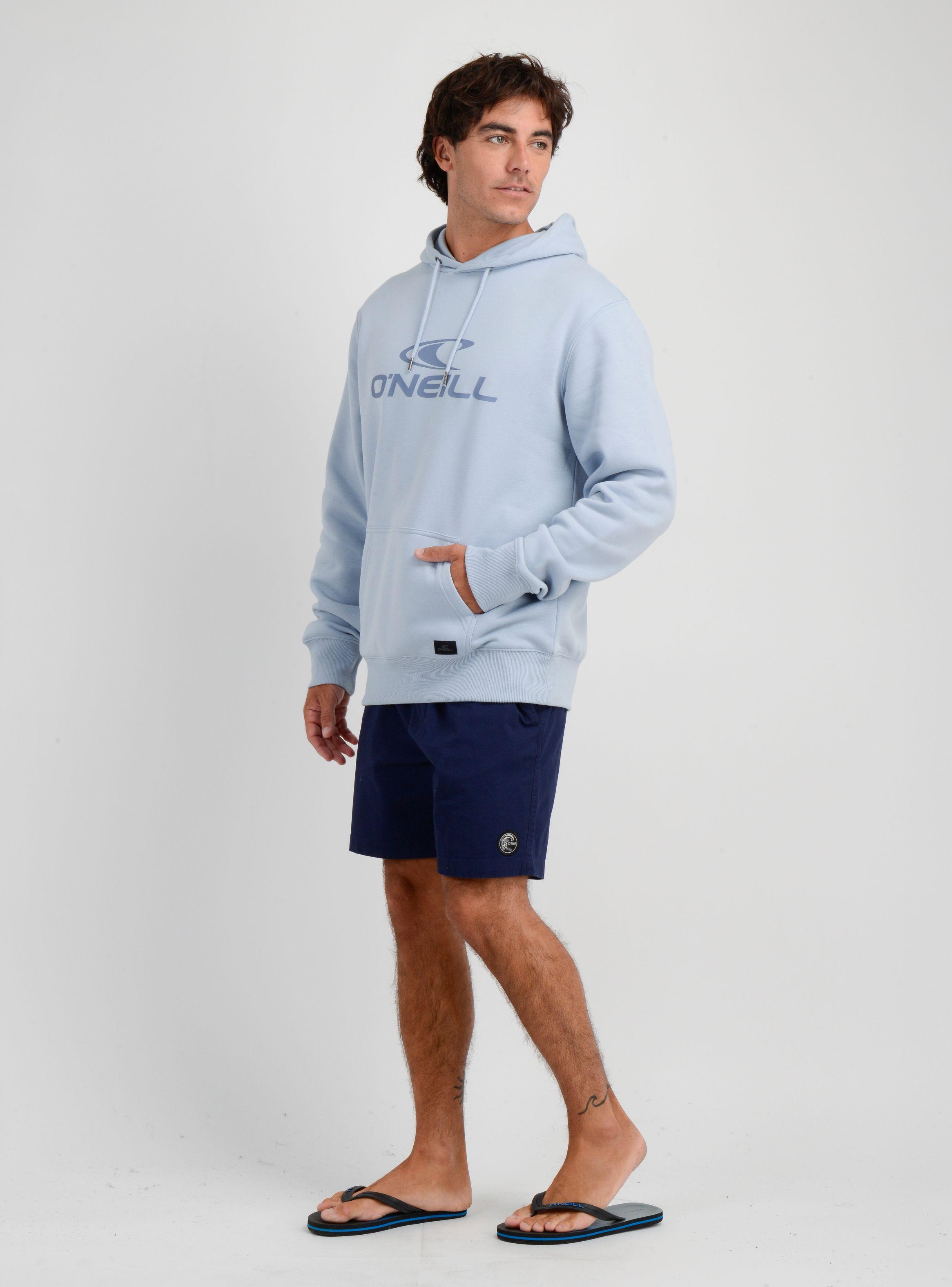 POLERON LOGO HOODIE II AZUL CLARO-2