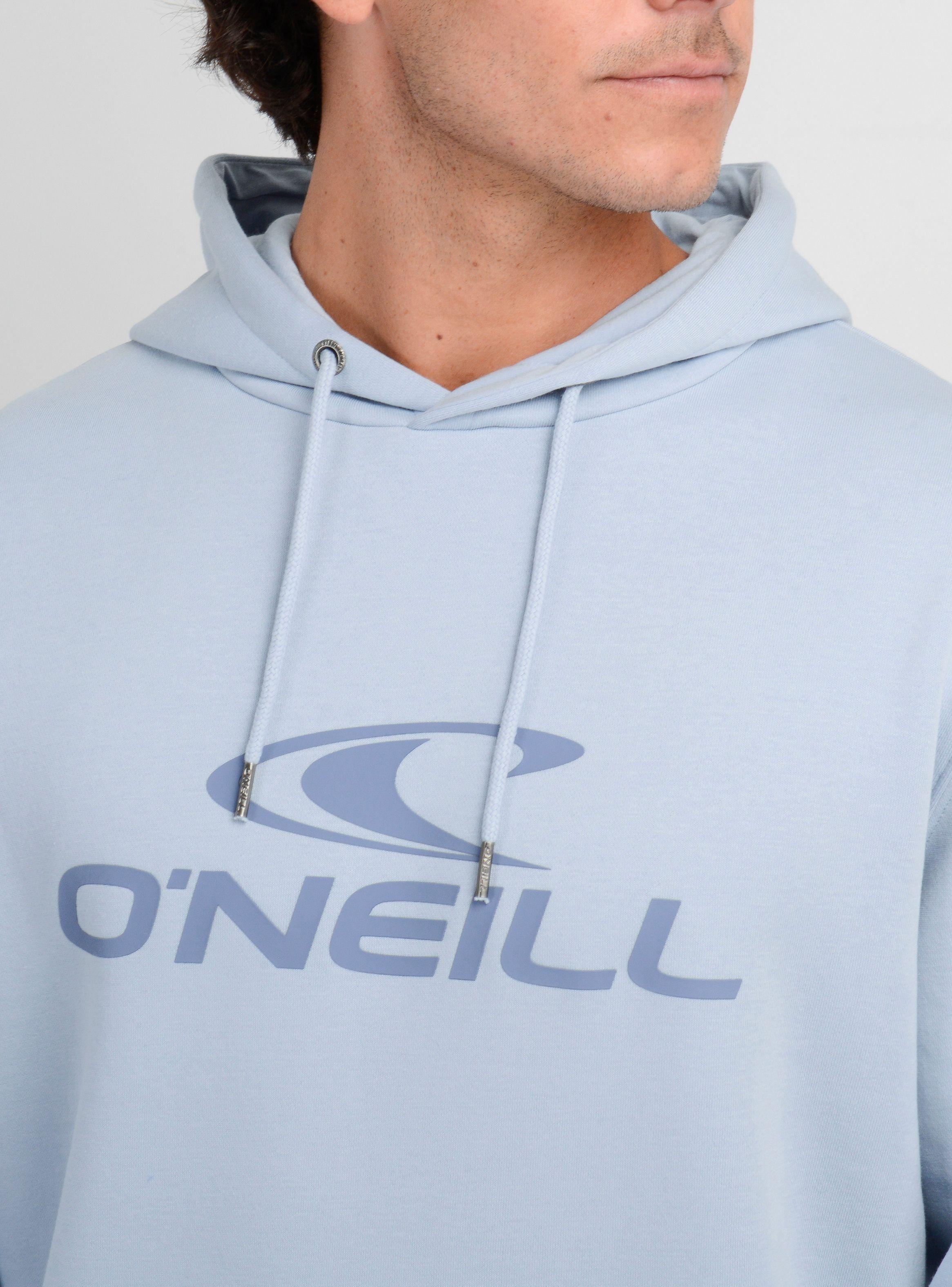 POLERON LOGO HOODIE II AZUL CLARO-4