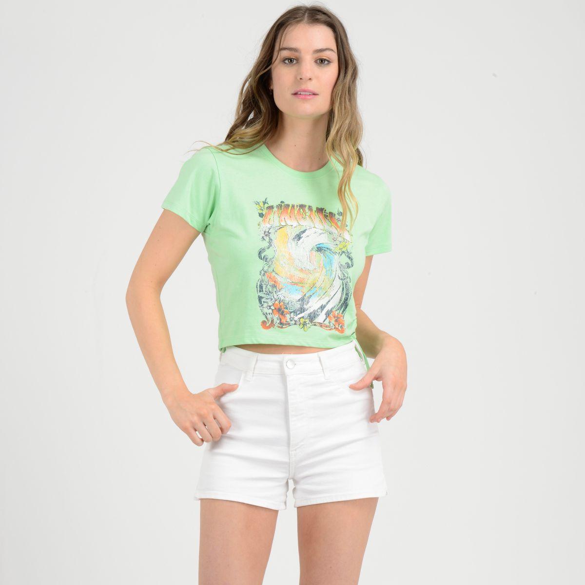 POLERA MANGA CORTA VIEW  VERDE CLARO-0