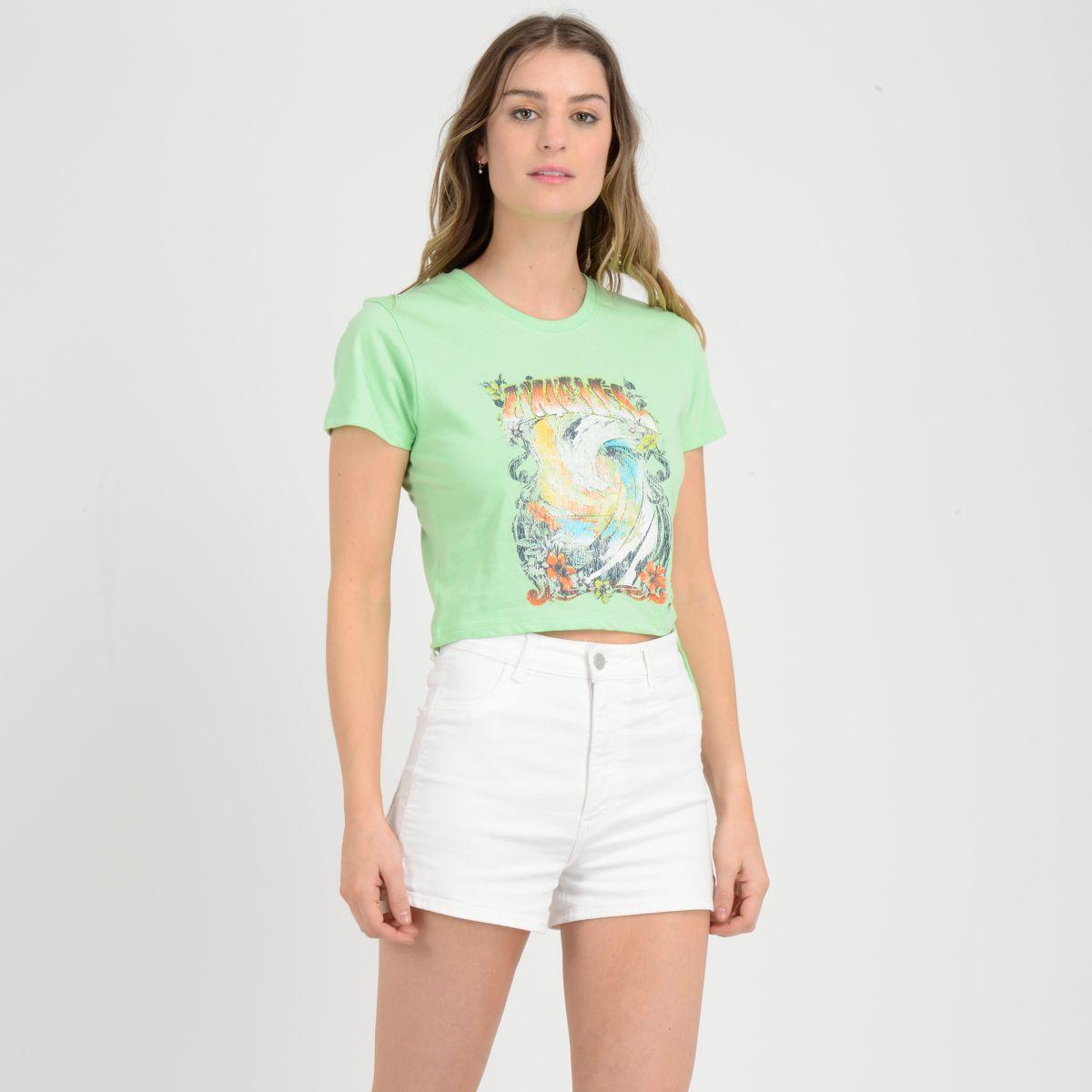 POLERA MANGA CORTA VIEW  VERDE CLARO-1