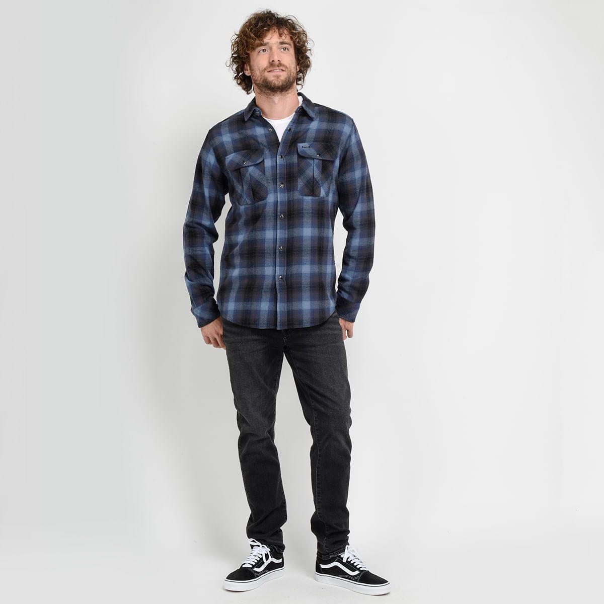 CAMISA MANGA LARGA - I23HO023007 AZUL OSCURO-3