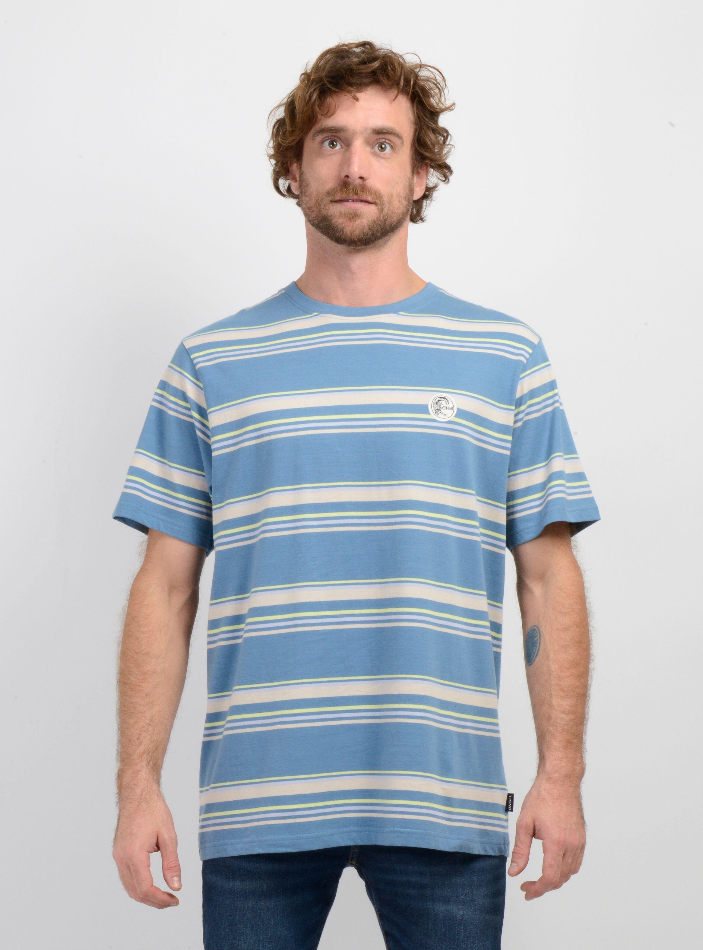 POLERA MANGA CORTA ORIGINALS STRIPE AZUL-0