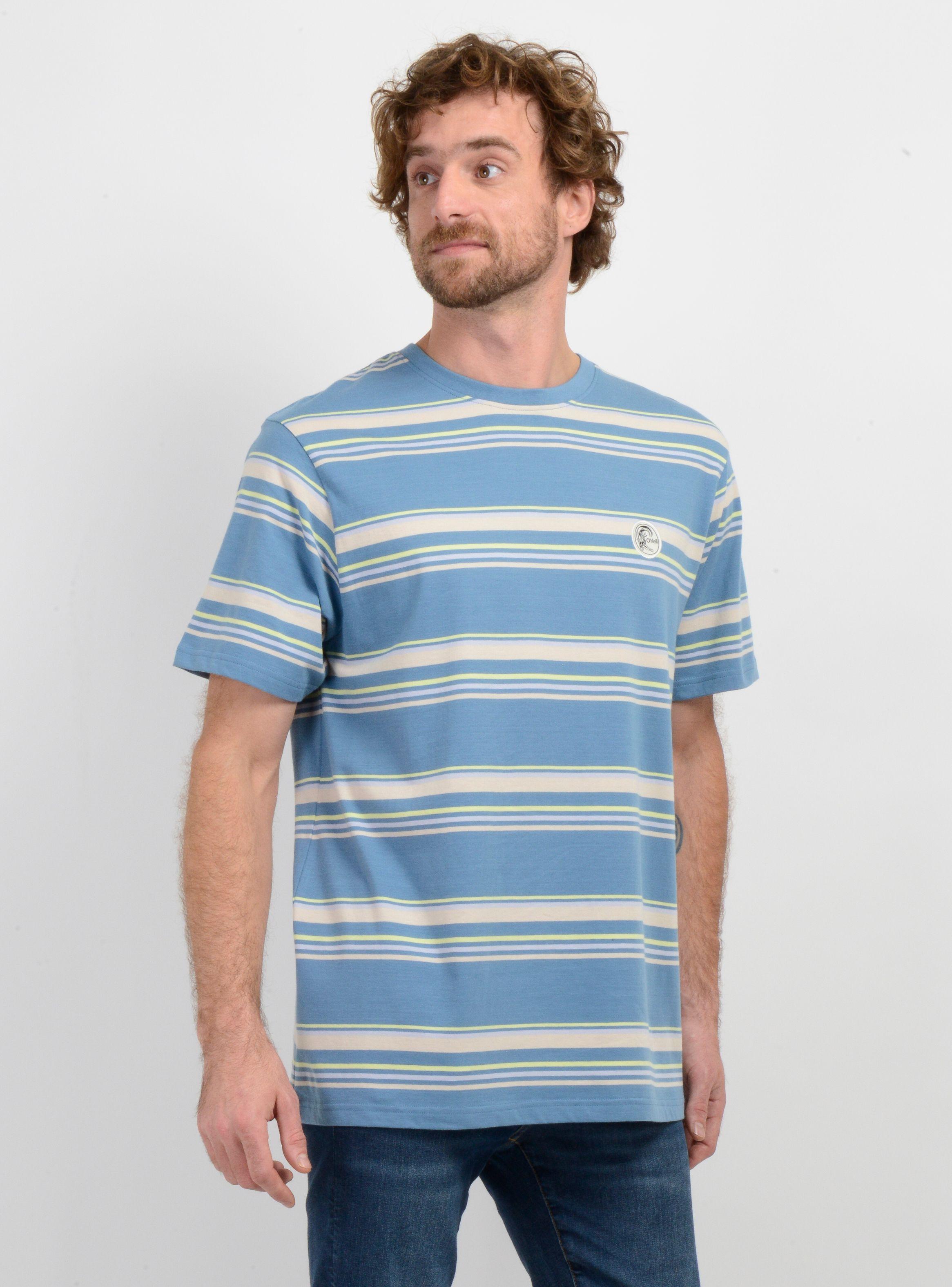POLERA MANGA CORTA ORIGINALS STRIPE AZUL-3