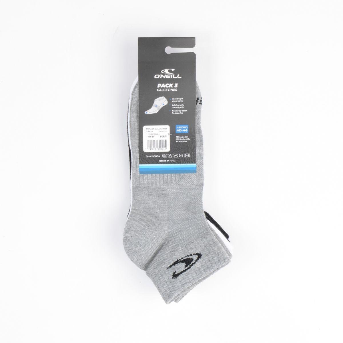 TRIPACK CALCETINES DAYLY FOOTIE TRICOLOR-2