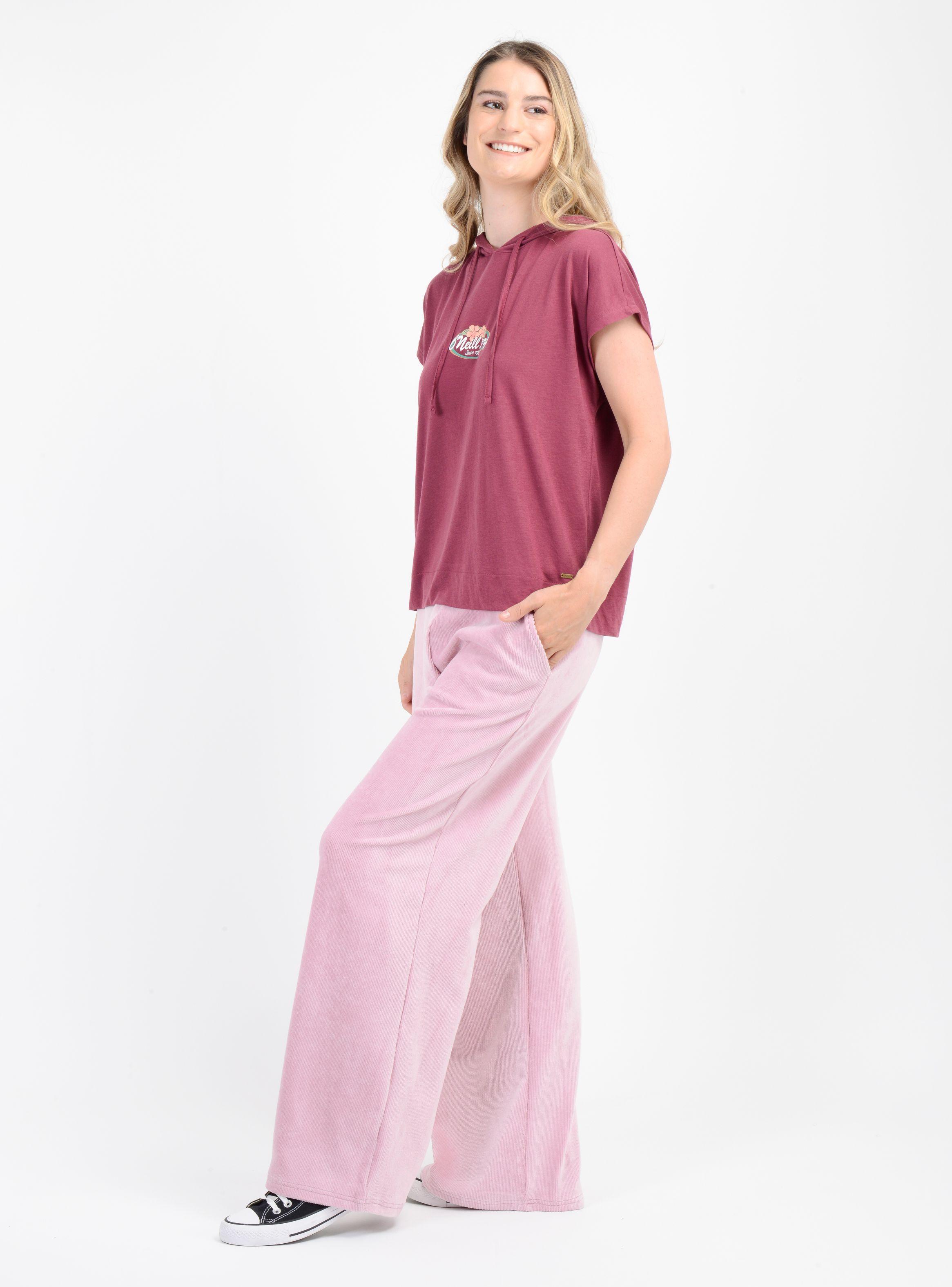 POLERA MANGA CORTA BEACHY BLOOM  ROJO OSCURO-2