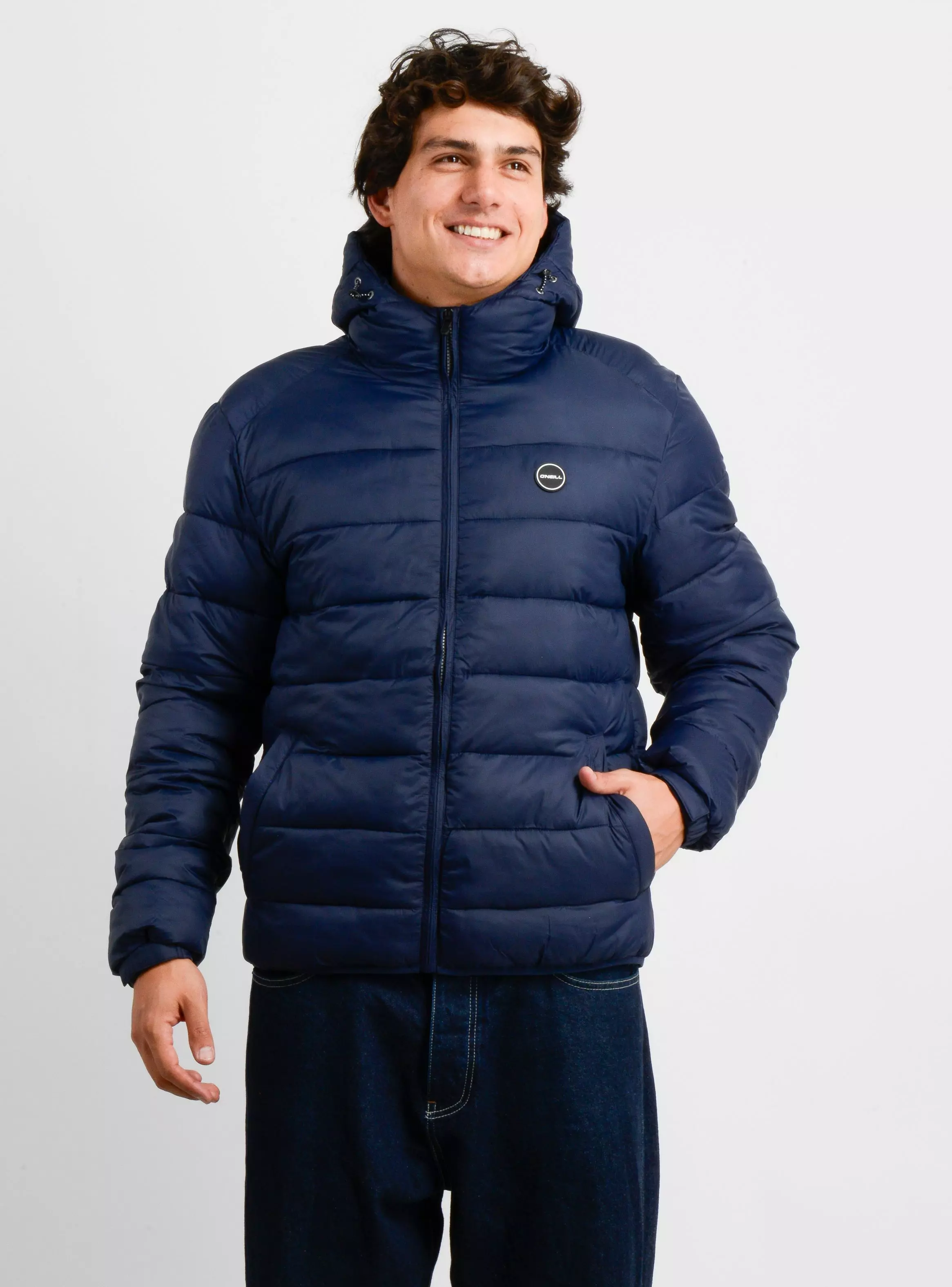 PARKA GLASSY PUFF AZUL OSCURO-0