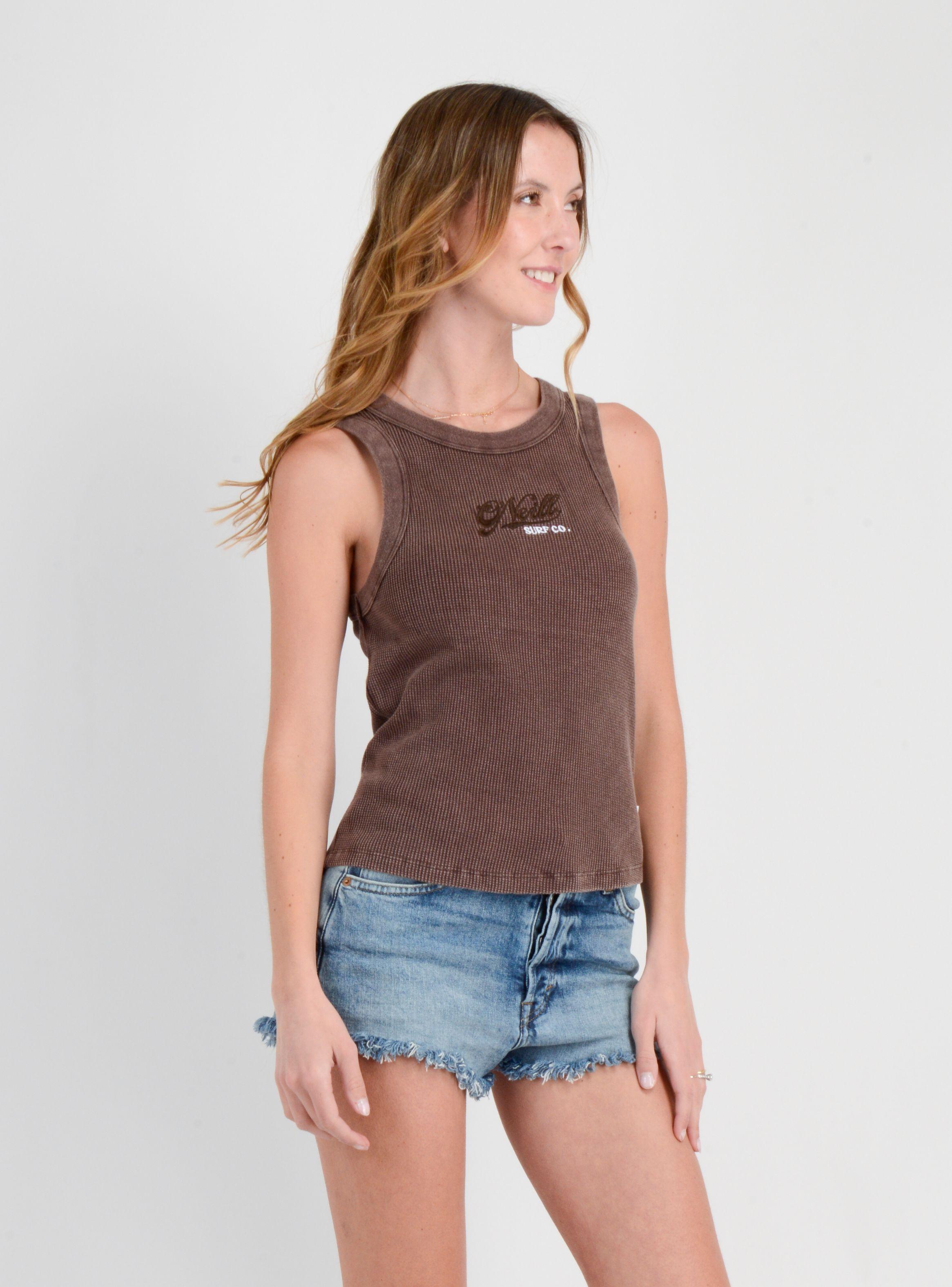 POLERA SIN MANGAS LYDIA CAFÉ-3