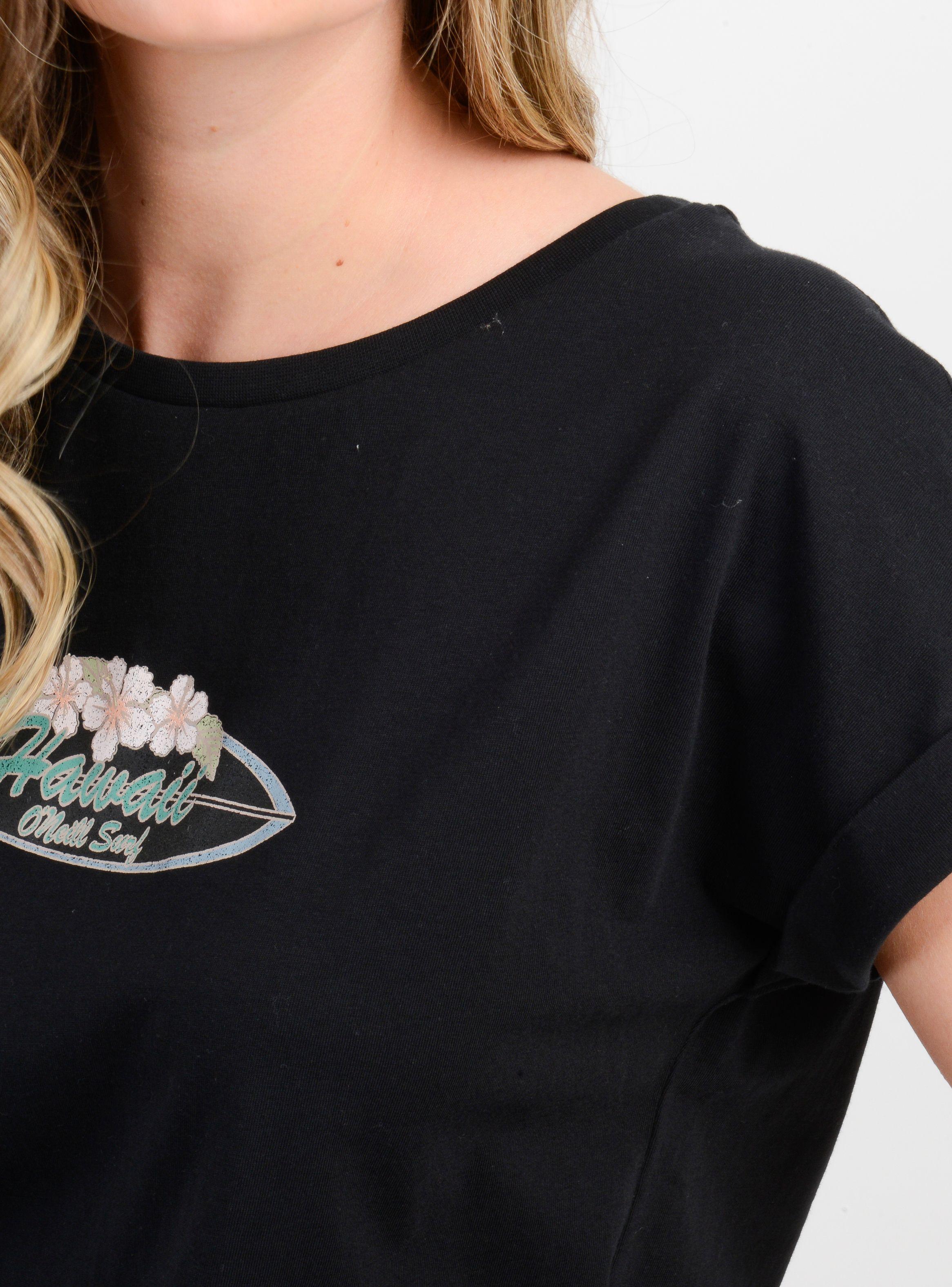 POLERA MANGA CORTA BEACHY BLOOM II NEGRO-4