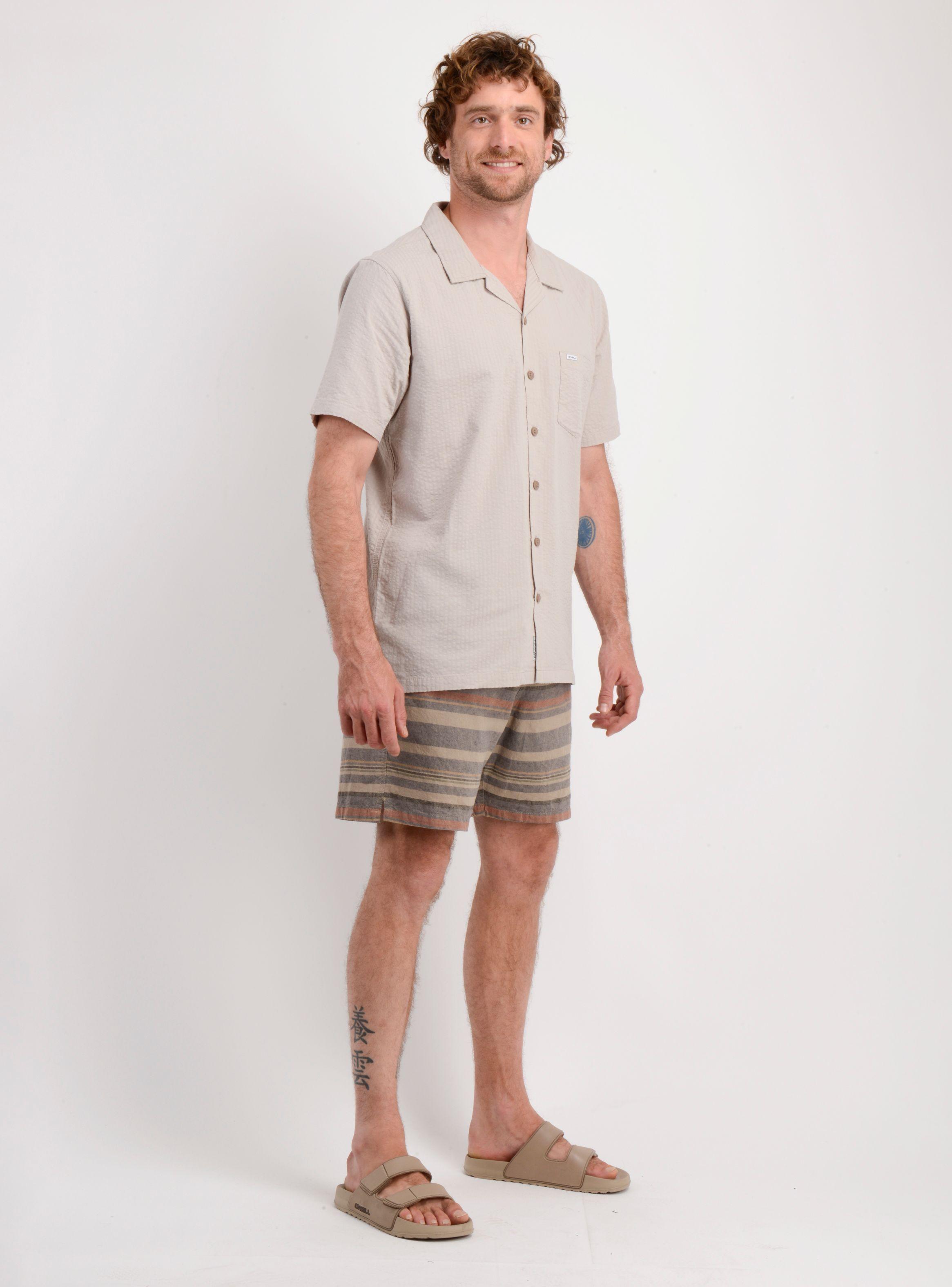 CAMISA MANGA CORTA HORIZON BEIGE-3