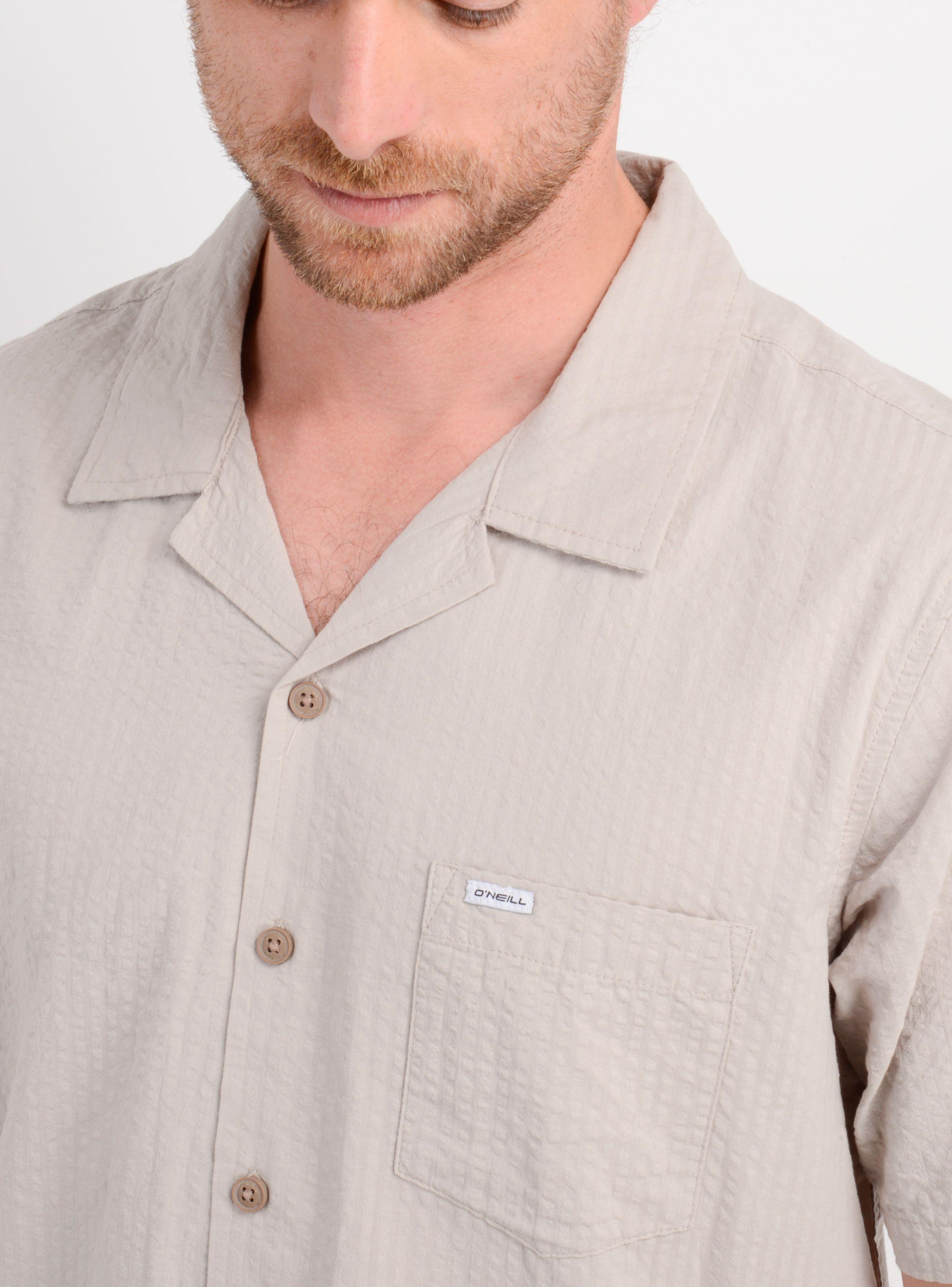 CAMISA MANGA CORTA HORIZON BEIGE-4