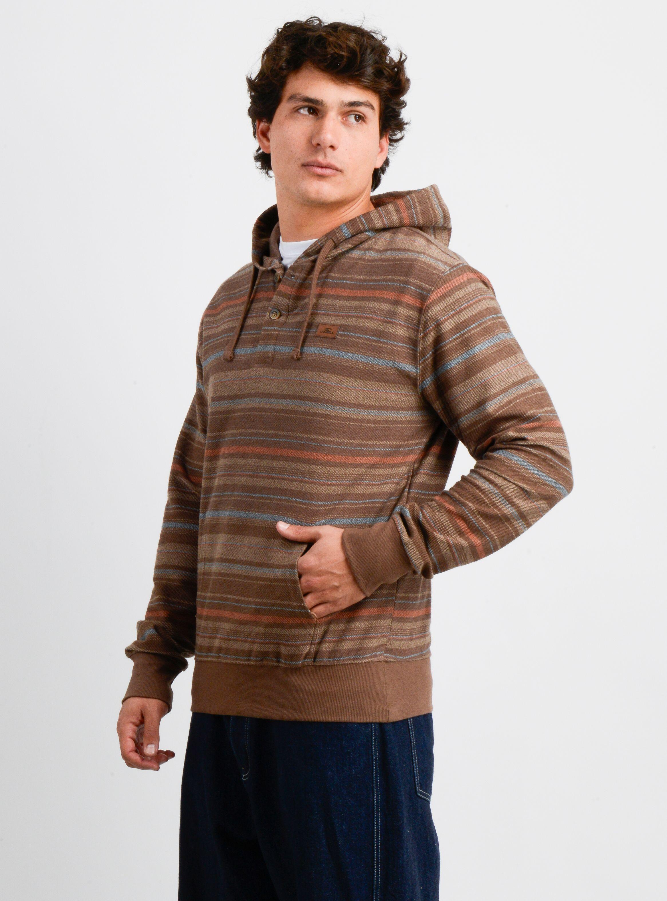 POLERON HOODIE BAVARO STRIPE II CAFÉ-2