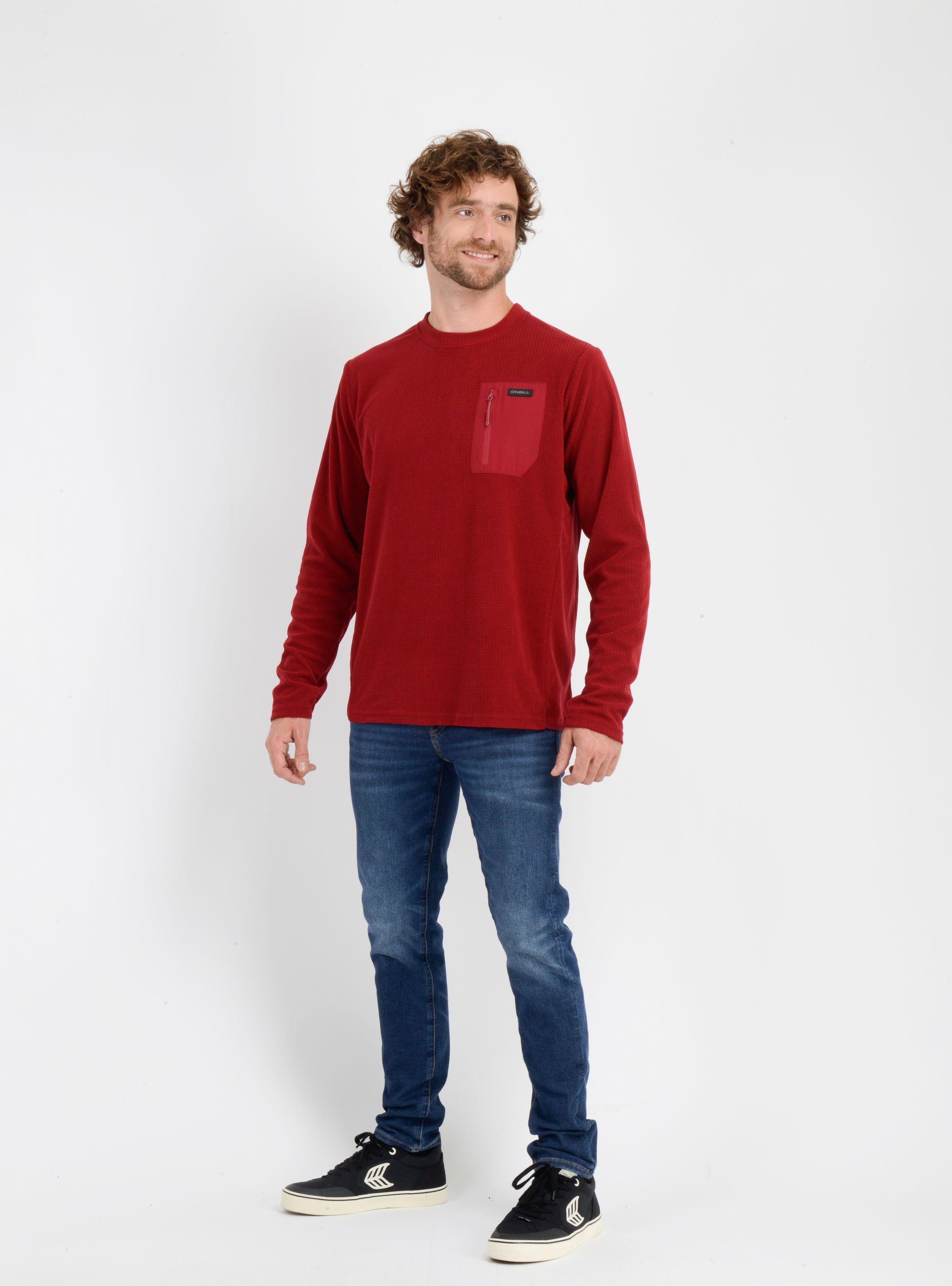 POLERON POLAR DINSMORE CREW  ROJO OSCURO-2