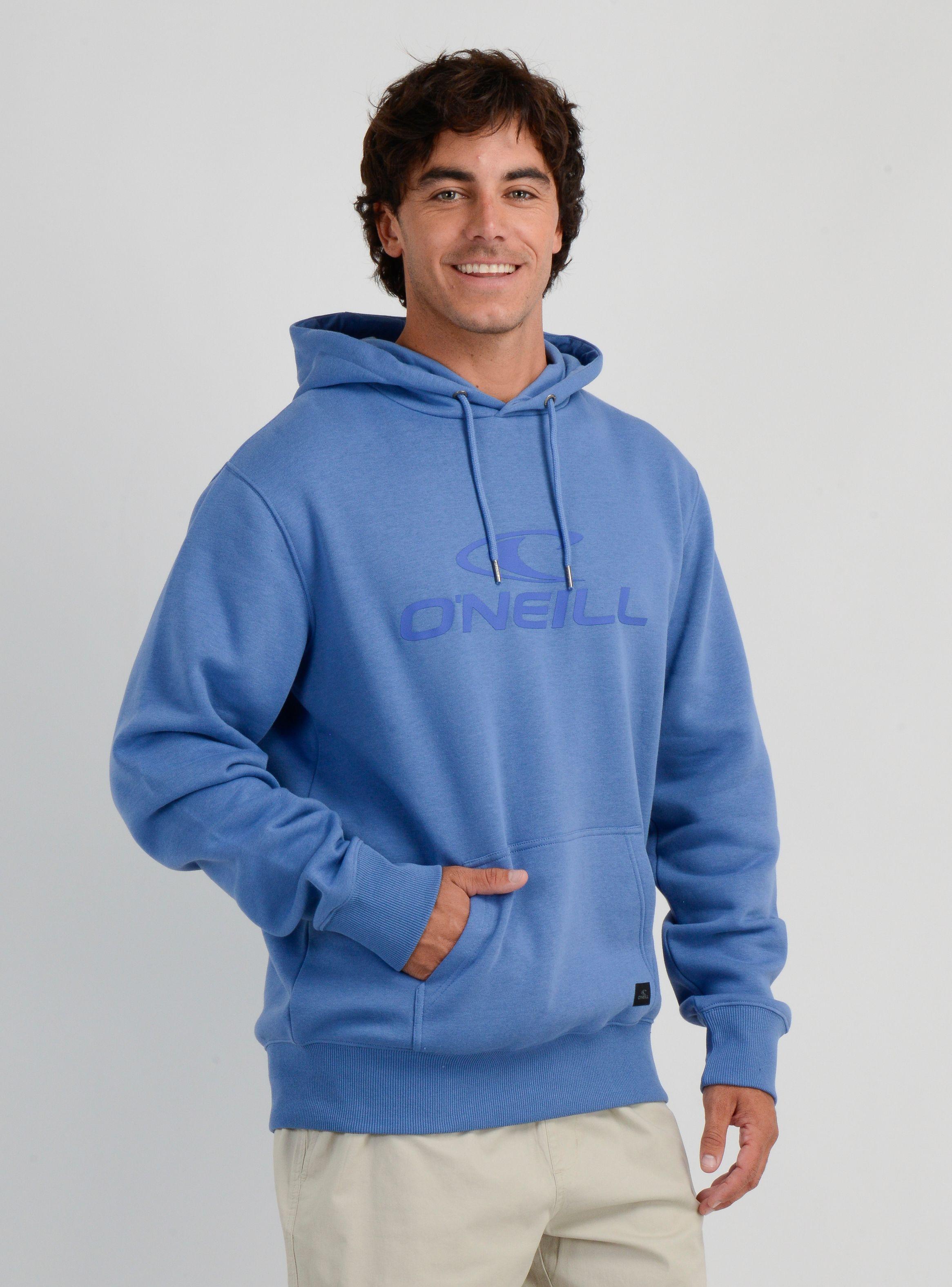 POLERON LOGO HOODIE II AZUL-3