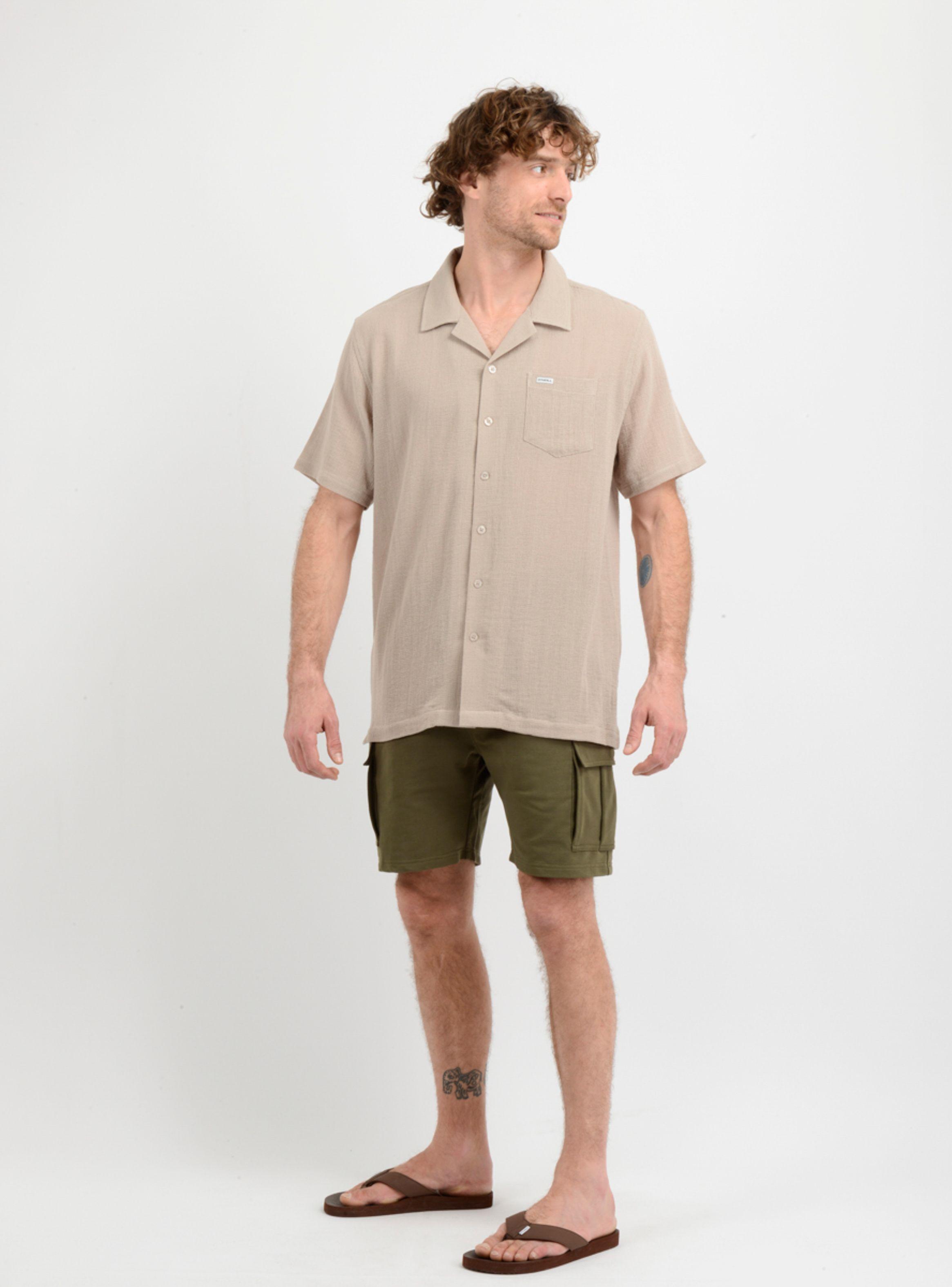 CAMISA MANGA CORTA TAME  BEIGE OSCURO-1