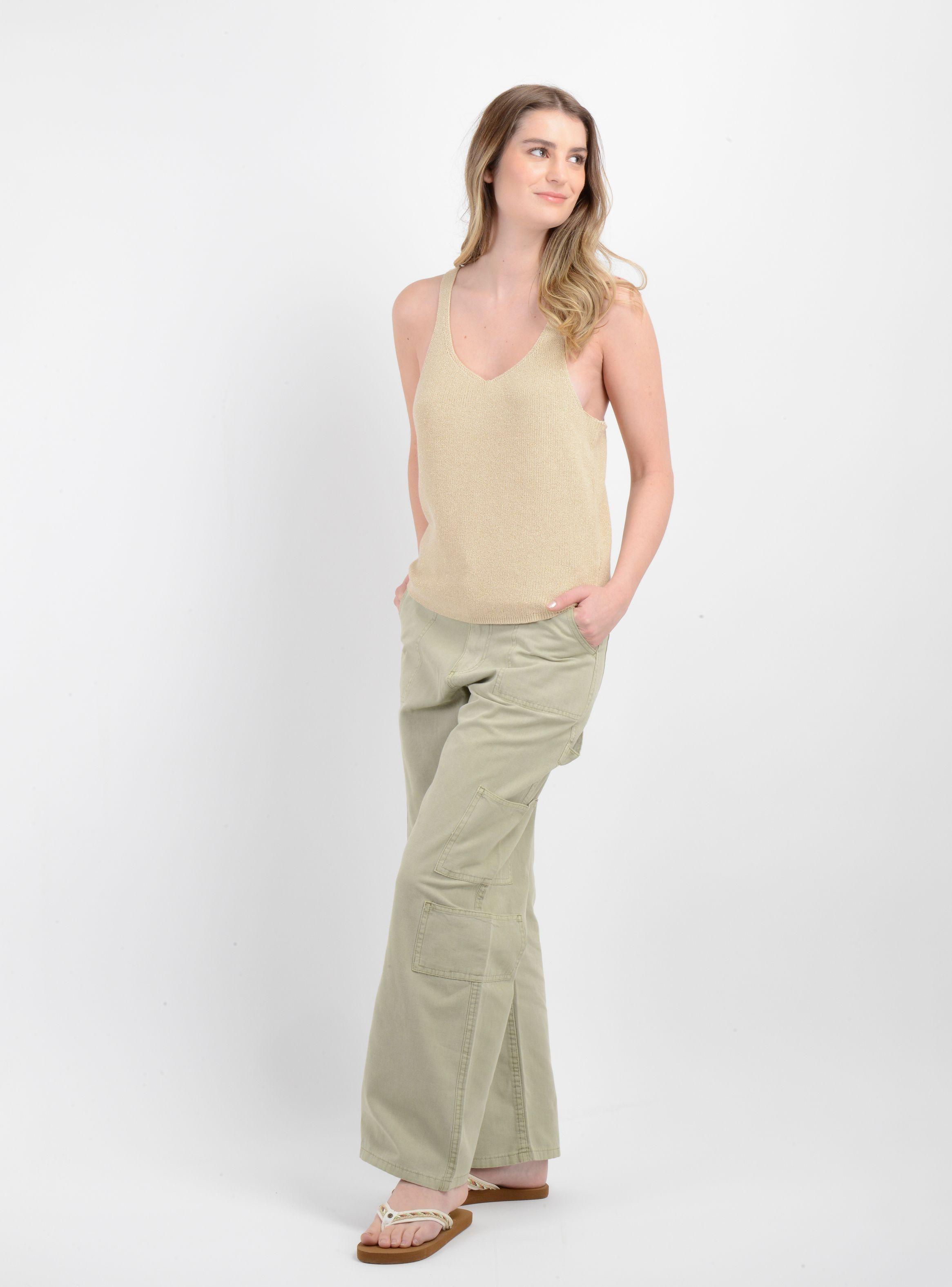 POLERA TEJIDA SIN MANGAS KAILEY BEIGE-2