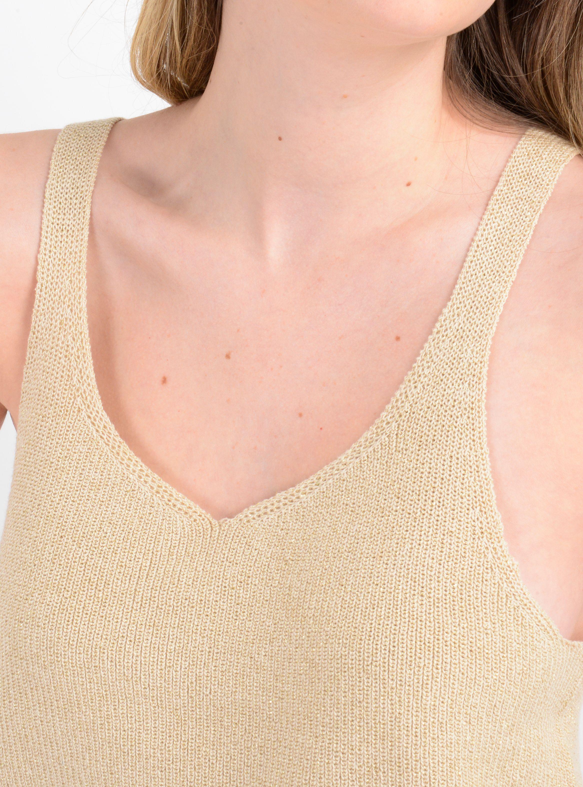 POLERA TEJIDA SIN MANGAS KAILEY BEIGE-4