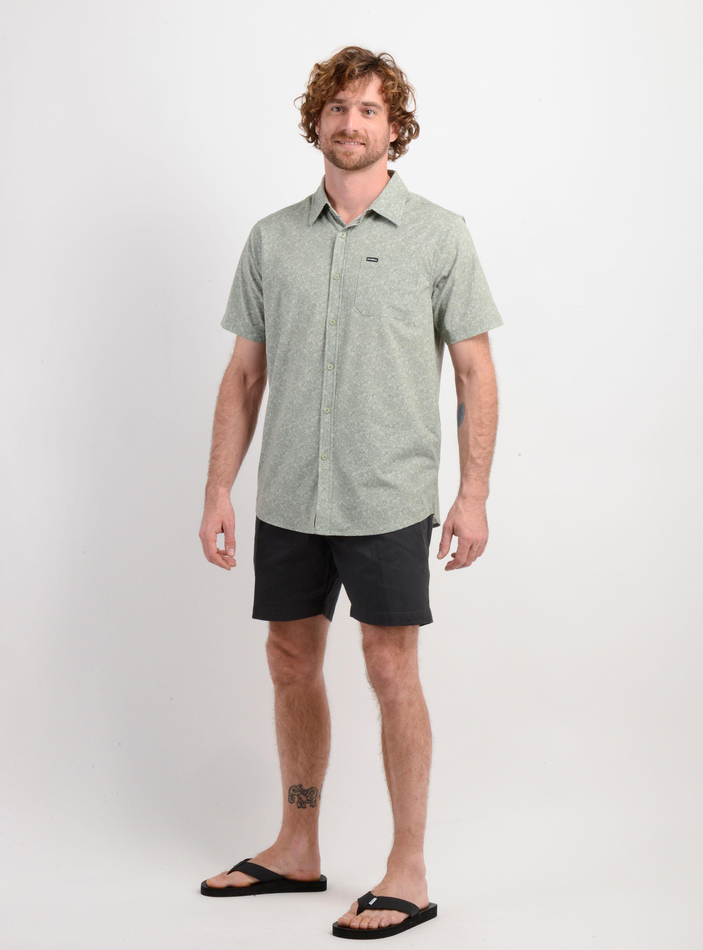 CAMISA MANGA CORTA TRVLR TRAVERSE FLORAL VERDE-2