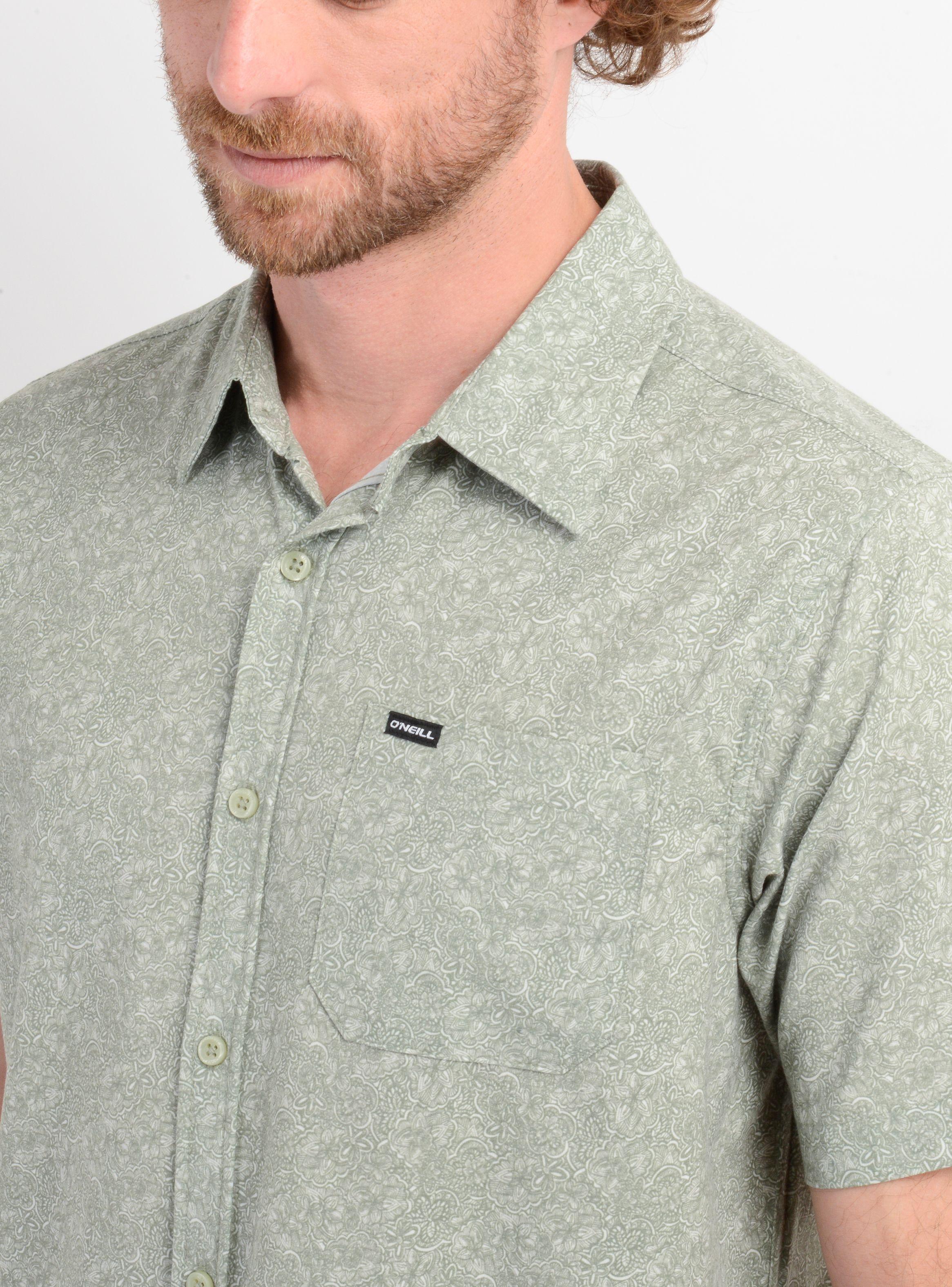 CAMISA MANGA CORTA TRVLR TRAVERSE FLORAL VERDE-4