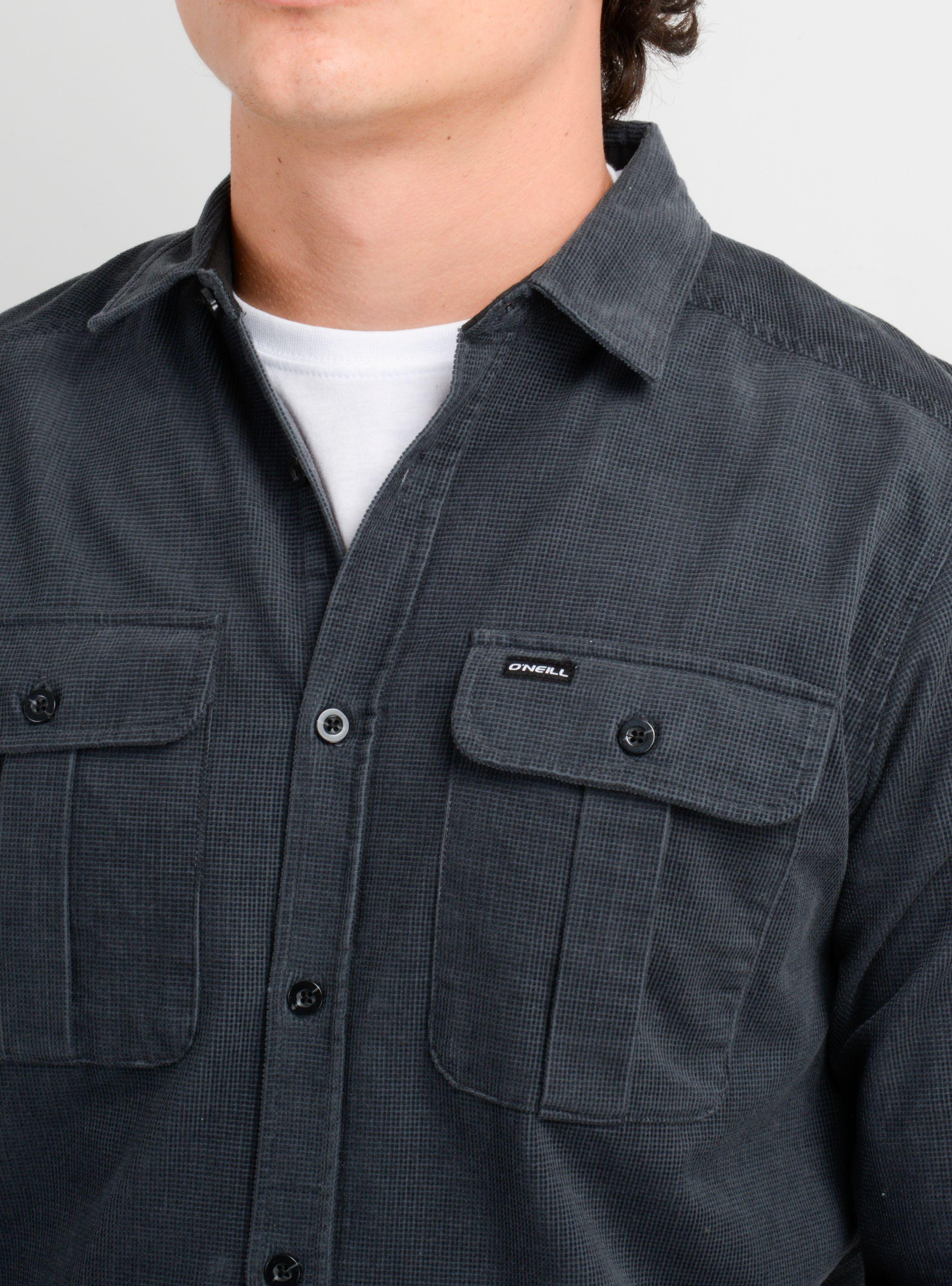 CAMISA MANGA LARGA CLINT GRIS OSCURO-4