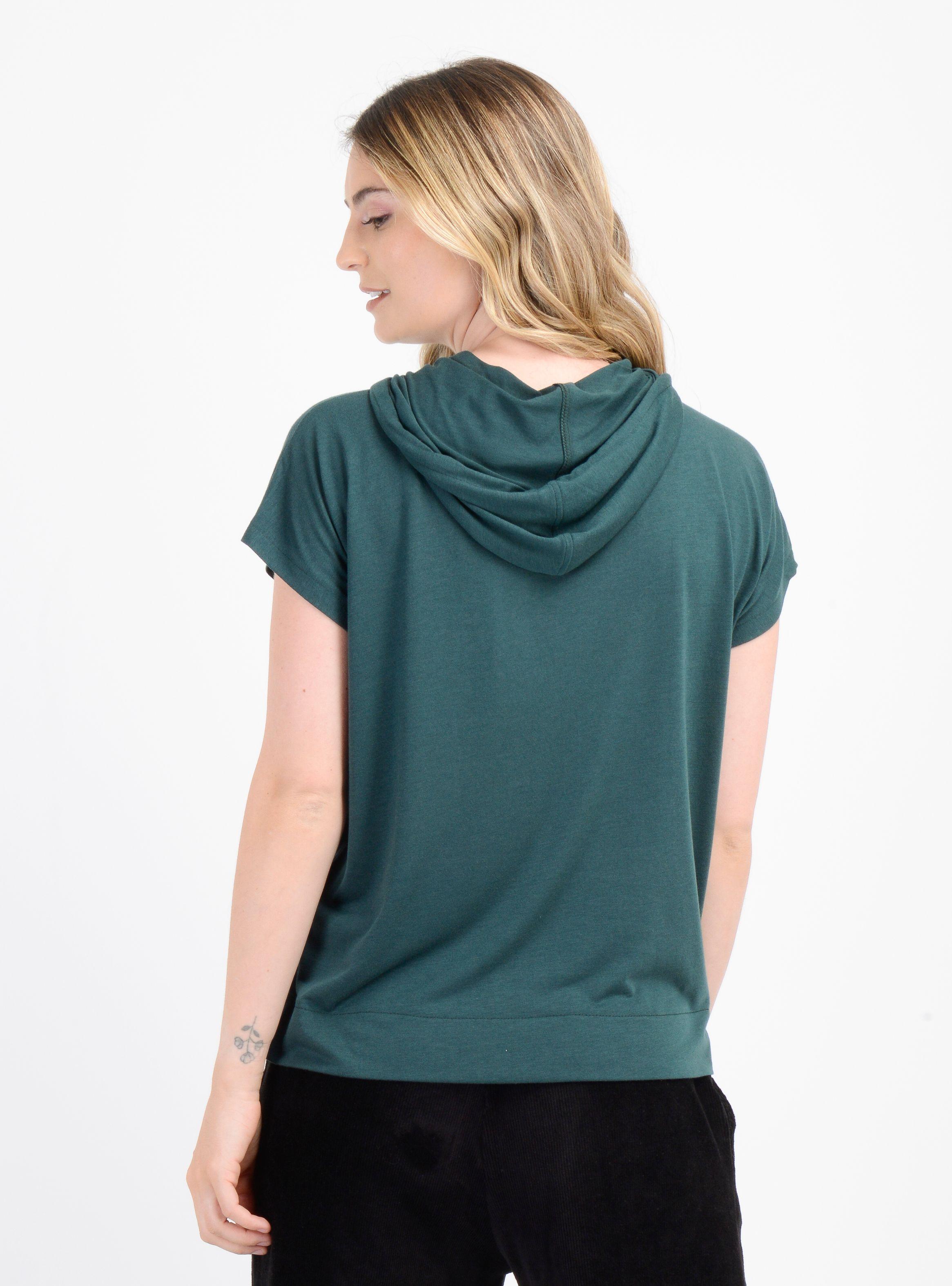 POLERA MANGA CORTA BEACHY BLOOM  VERDE OSCURO-1