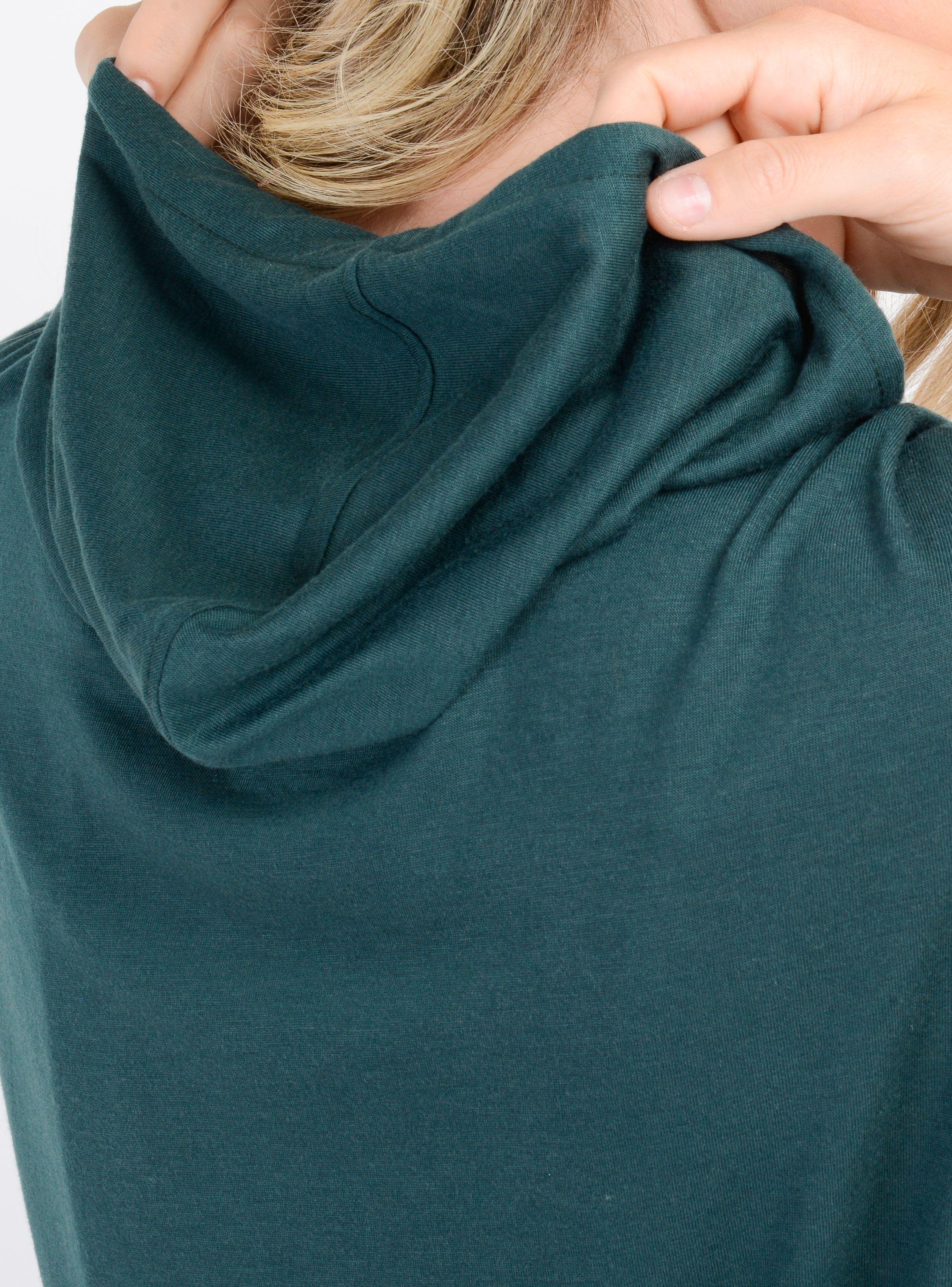 POLERA MANGA CORTA BEACHY BLOOM  VERDE OSCURO-5