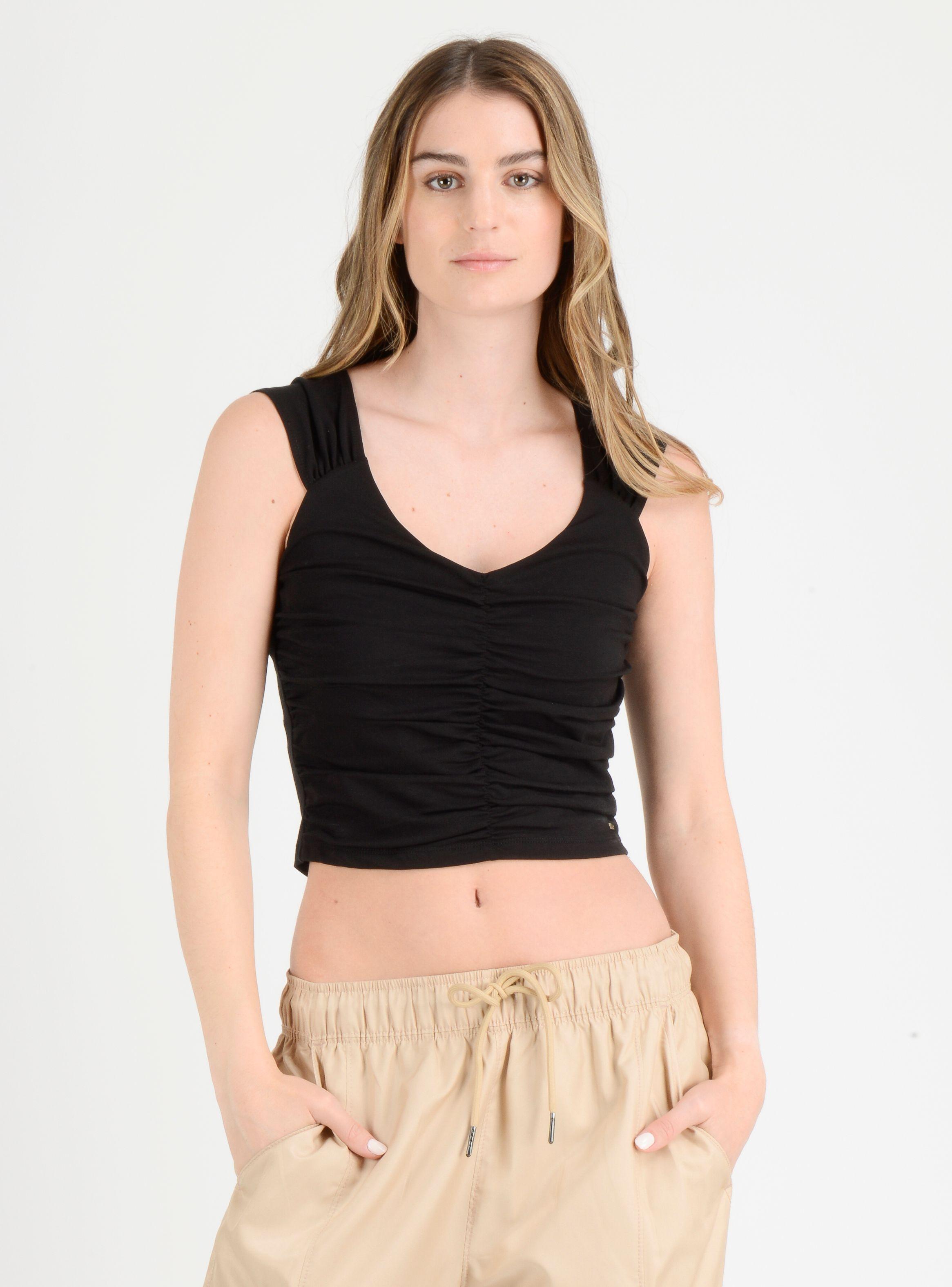 POLERA MANGA CORTA CORRANE  NEGRO-0
