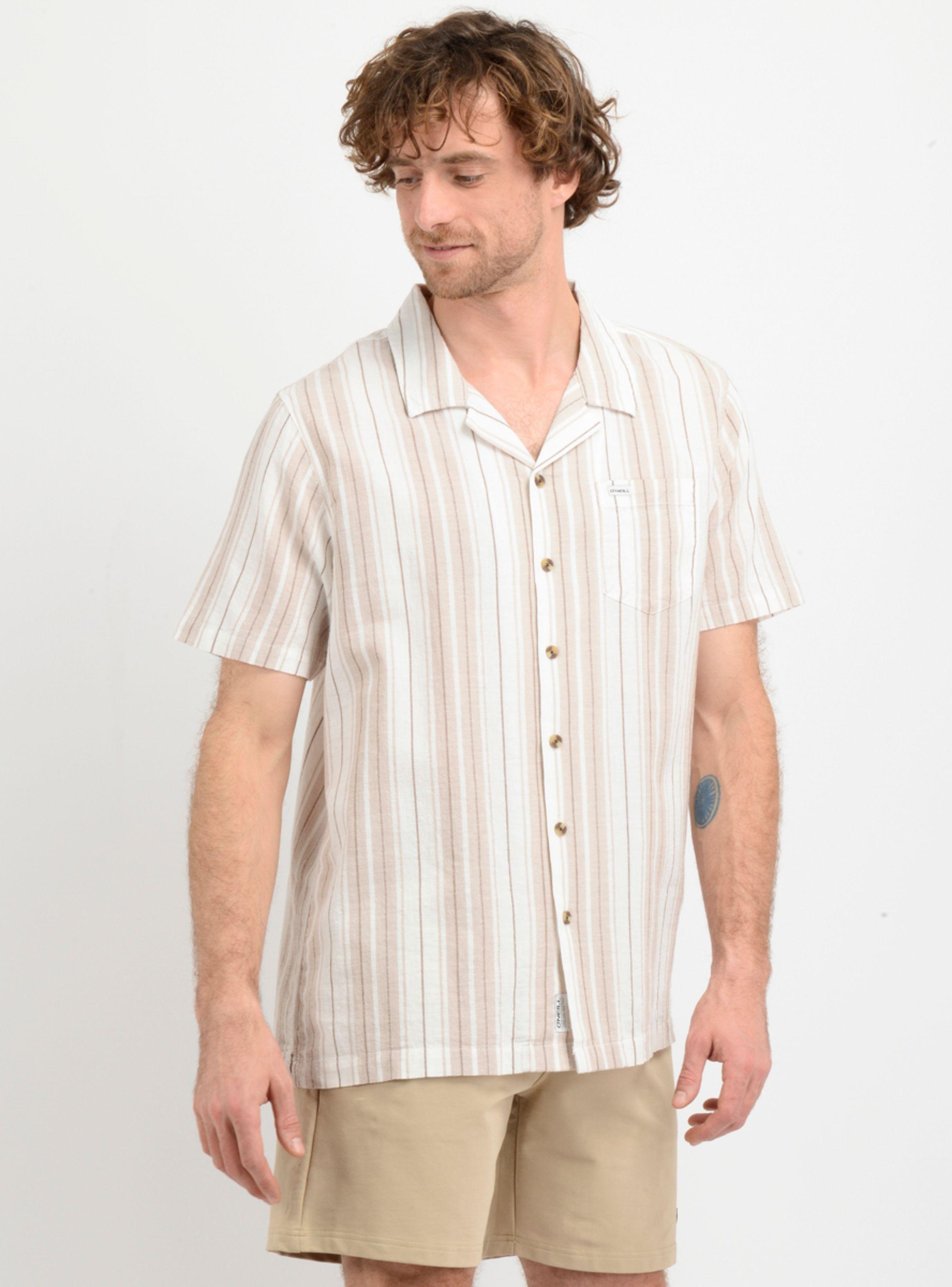 CAMISA MANGA CORTA RIVERA  BEIGE-3
