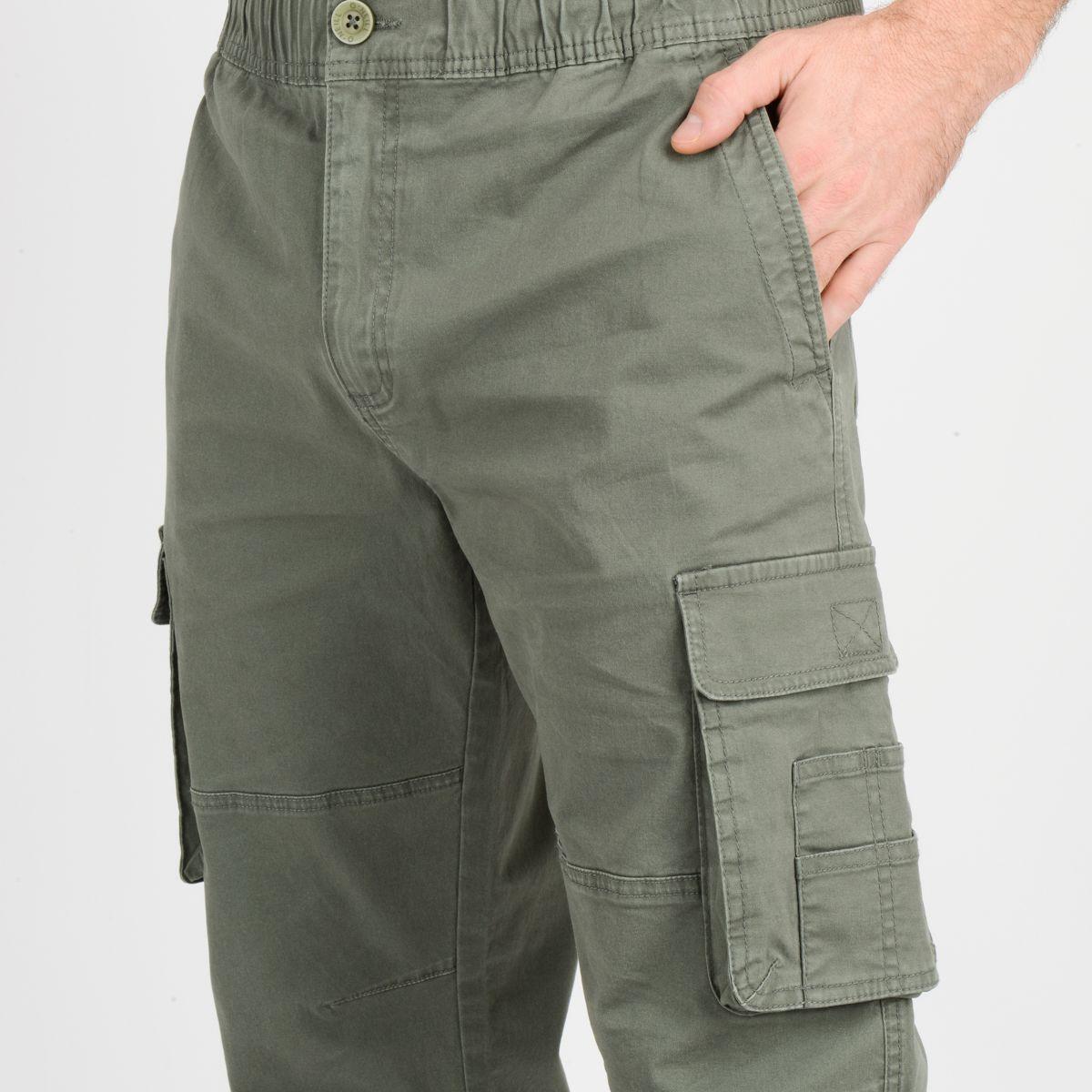 PANTALON CARGO BREXTON VERDE OSCURO-5