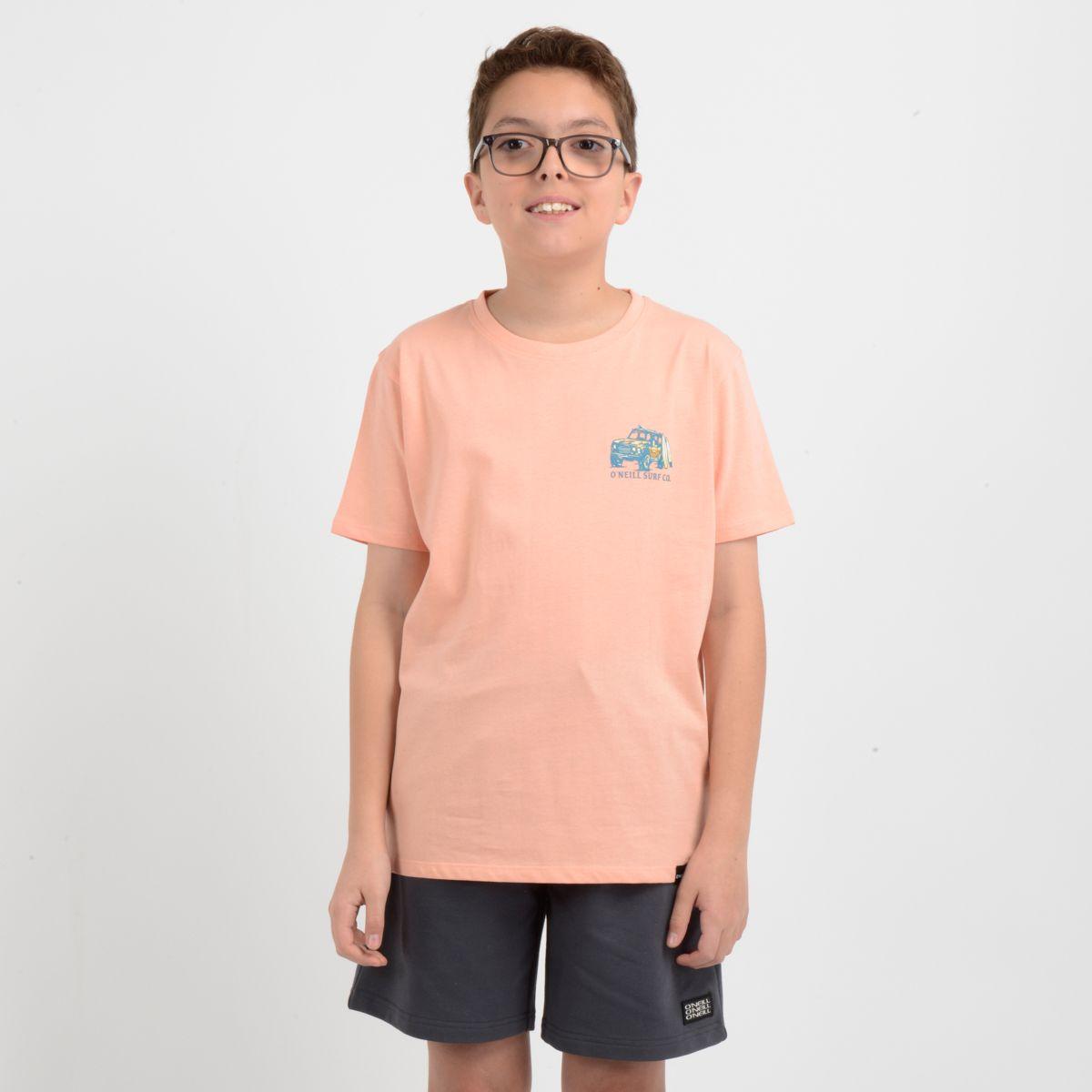 POLERA MANGA CORTA FREE WHEELIN NARANJO CLARO / PASTEL-0