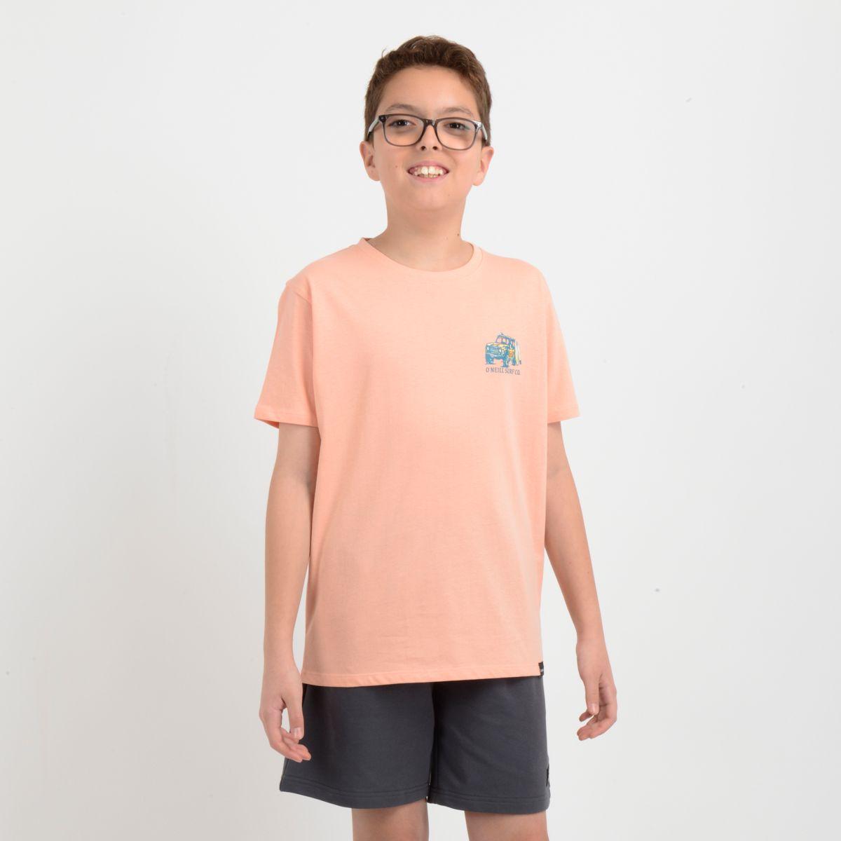 POLERA MANGA CORTA FREE WHEELIN NARANJO CLARO / PASTEL-2
