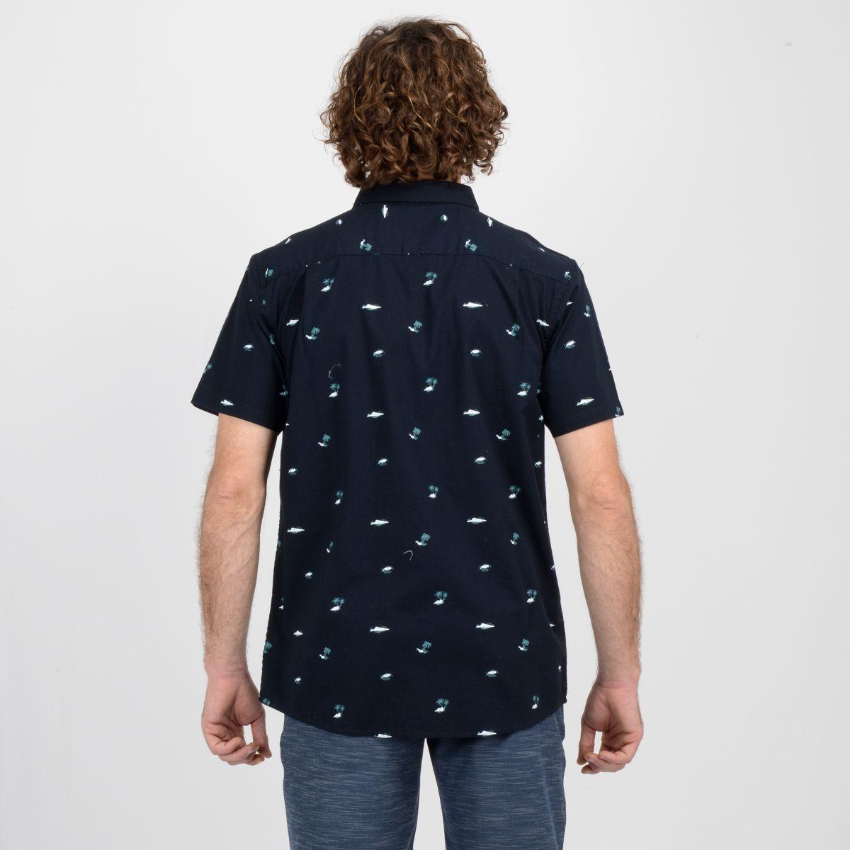 CAMISA MANGA CORTA KUTA  AZUL OSCURO-2