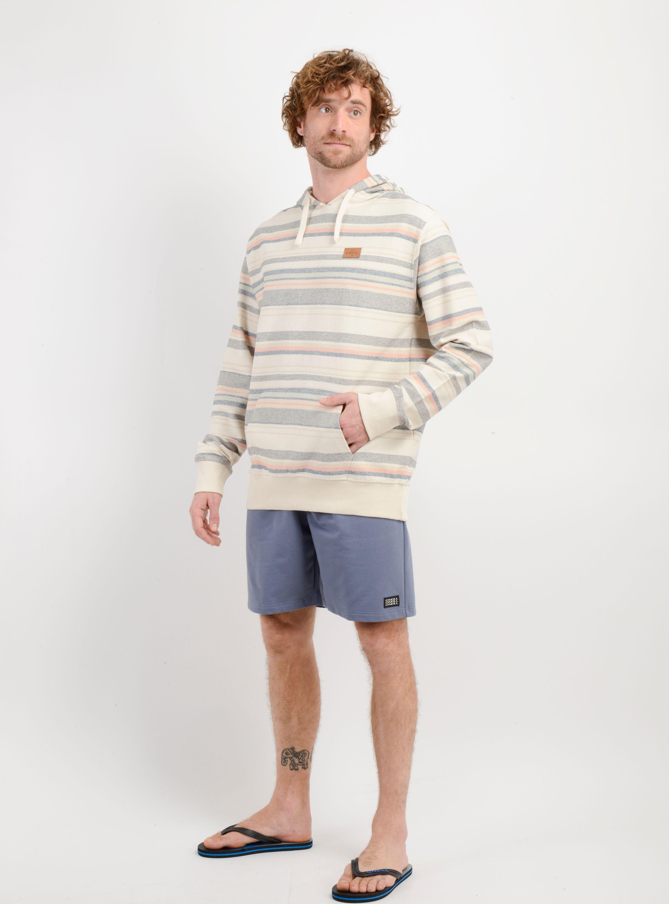POLERON BAVARO STRIPE HOODIE BEIGE CLARO-2