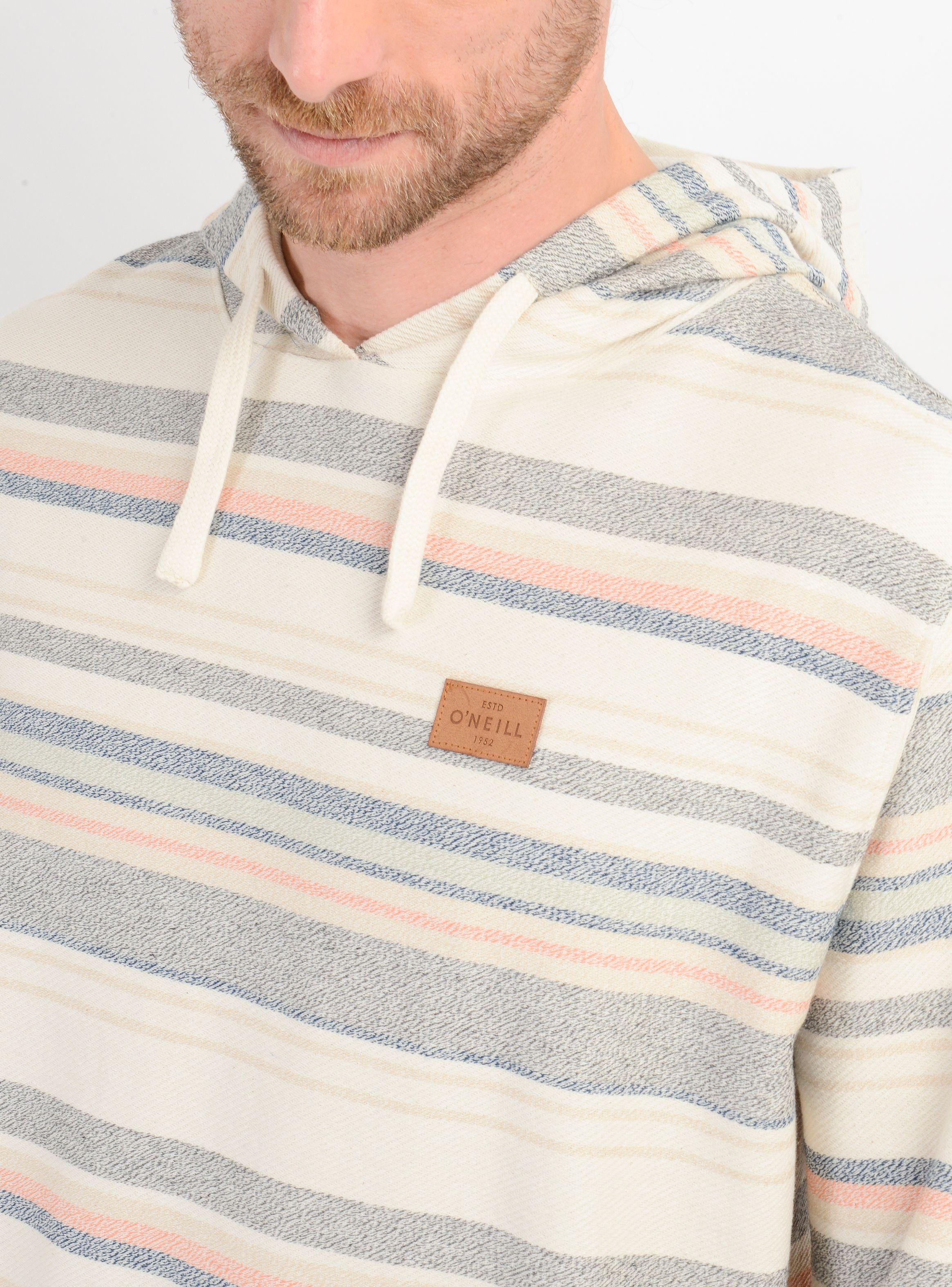POLERON BAVARO STRIPE HOODIE BEIGE CLARO-4