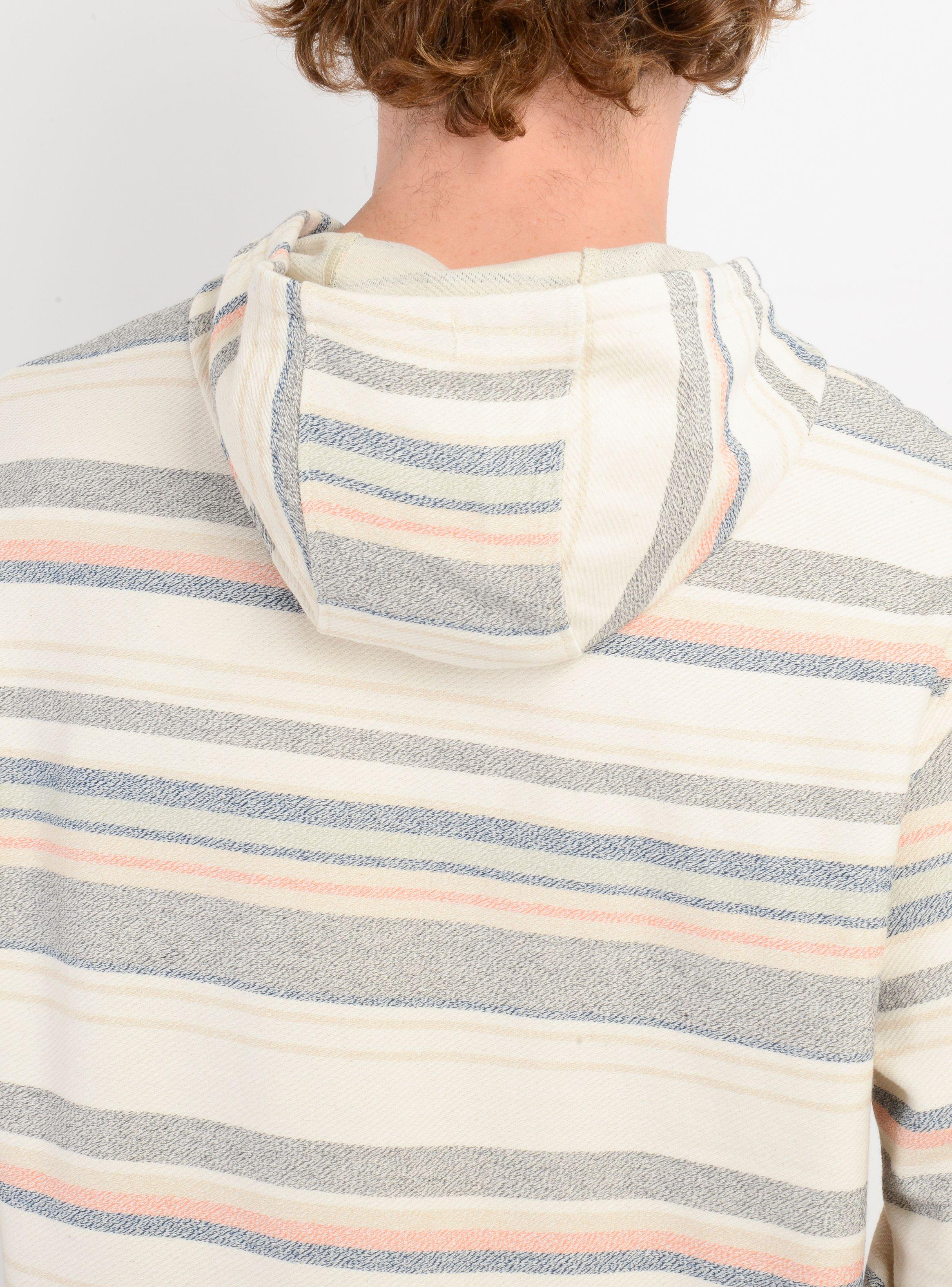 POLERON BAVARO STRIPE HOODIE BEIGE CLARO-5