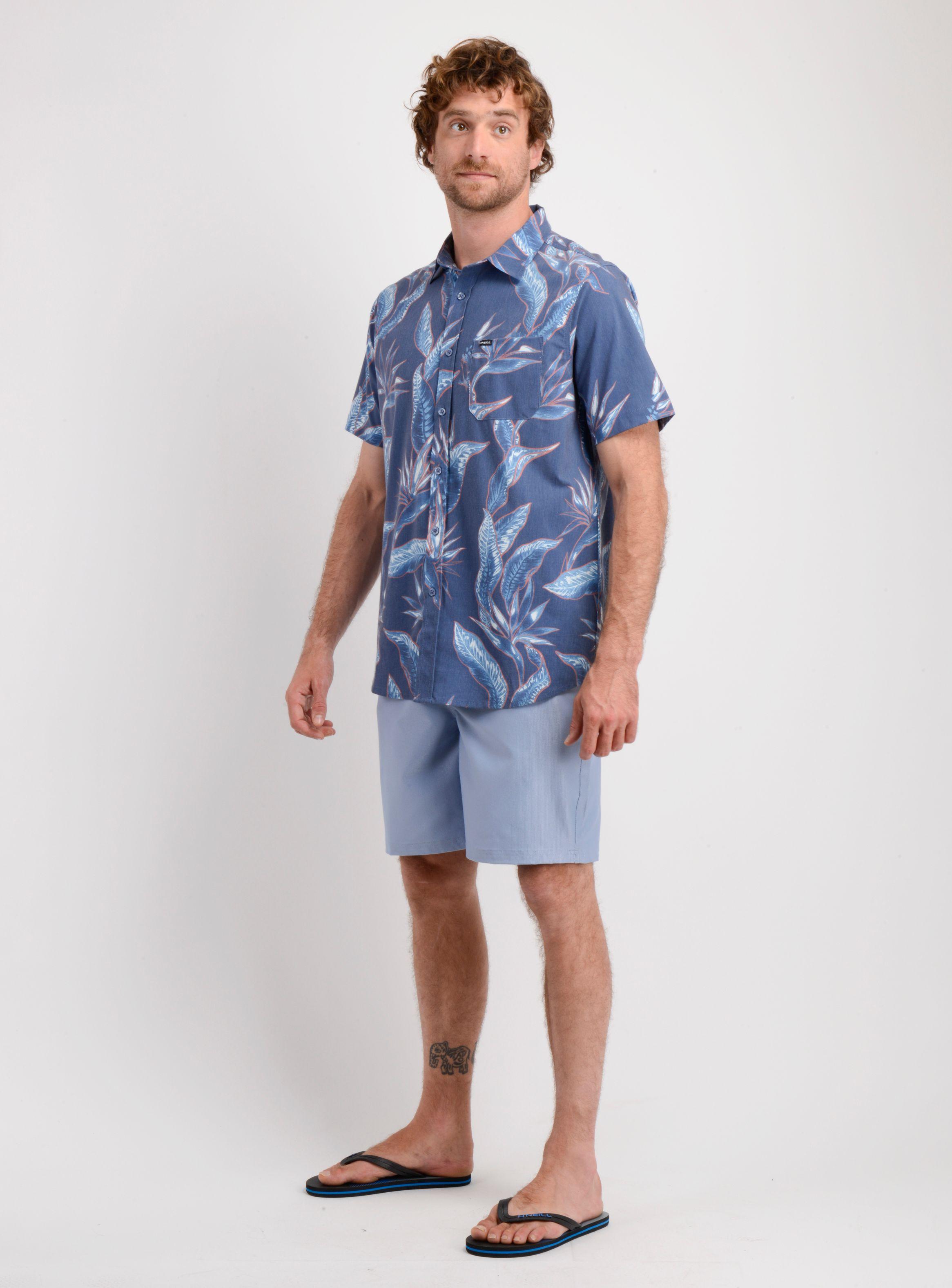 CAMISA MANGA CORTA TRVLR TRAVERSE TROPIC AZUL-2