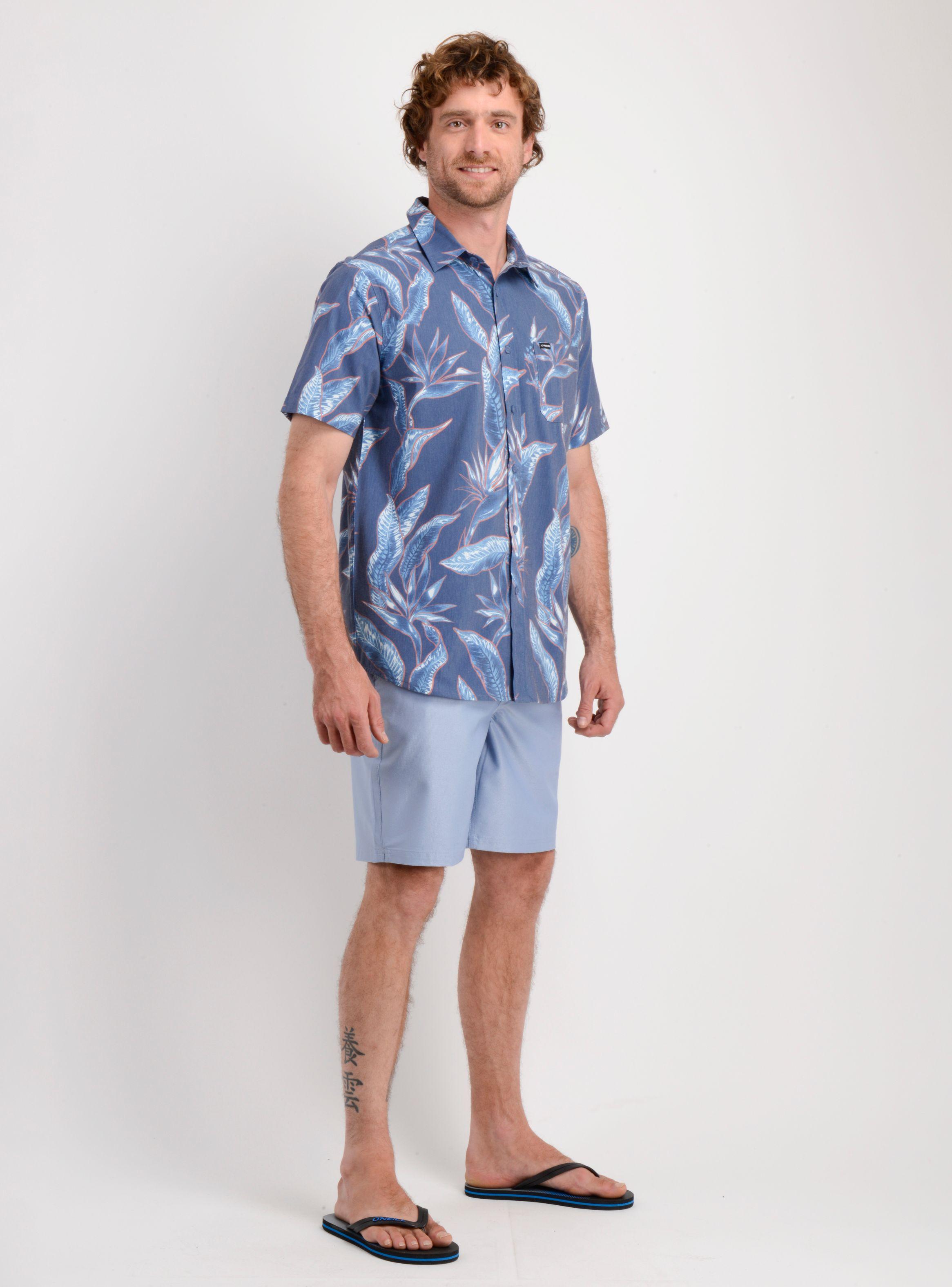 CAMISA MANGA CORTA TRVLR TRAVERSE TROPIC AZUL-3