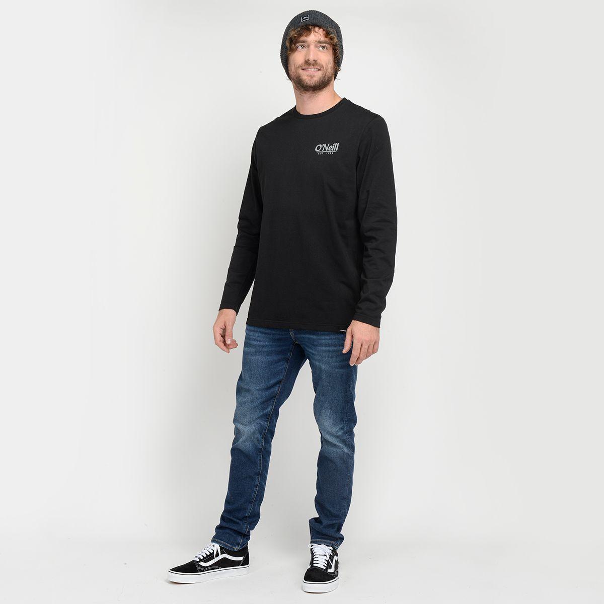PACK POLERA MANGA LARGA + BEANIE -I23HO160008 NEGRO-3