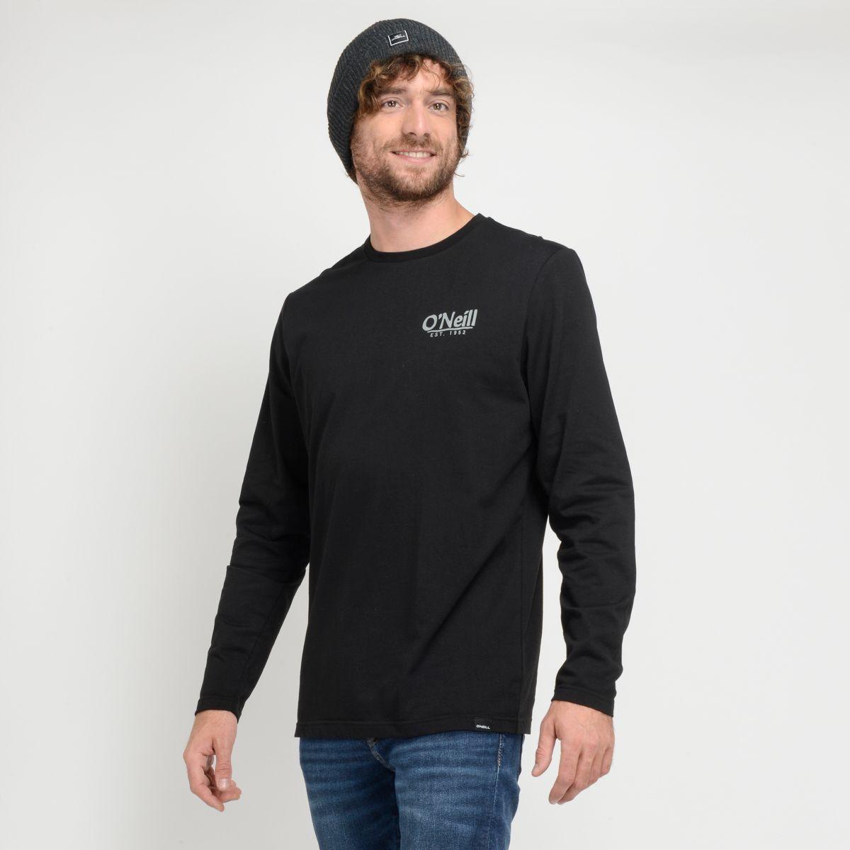 PACK POLERA MANGA LARGA + BEANIE -I23HO160008 NEGRO-1