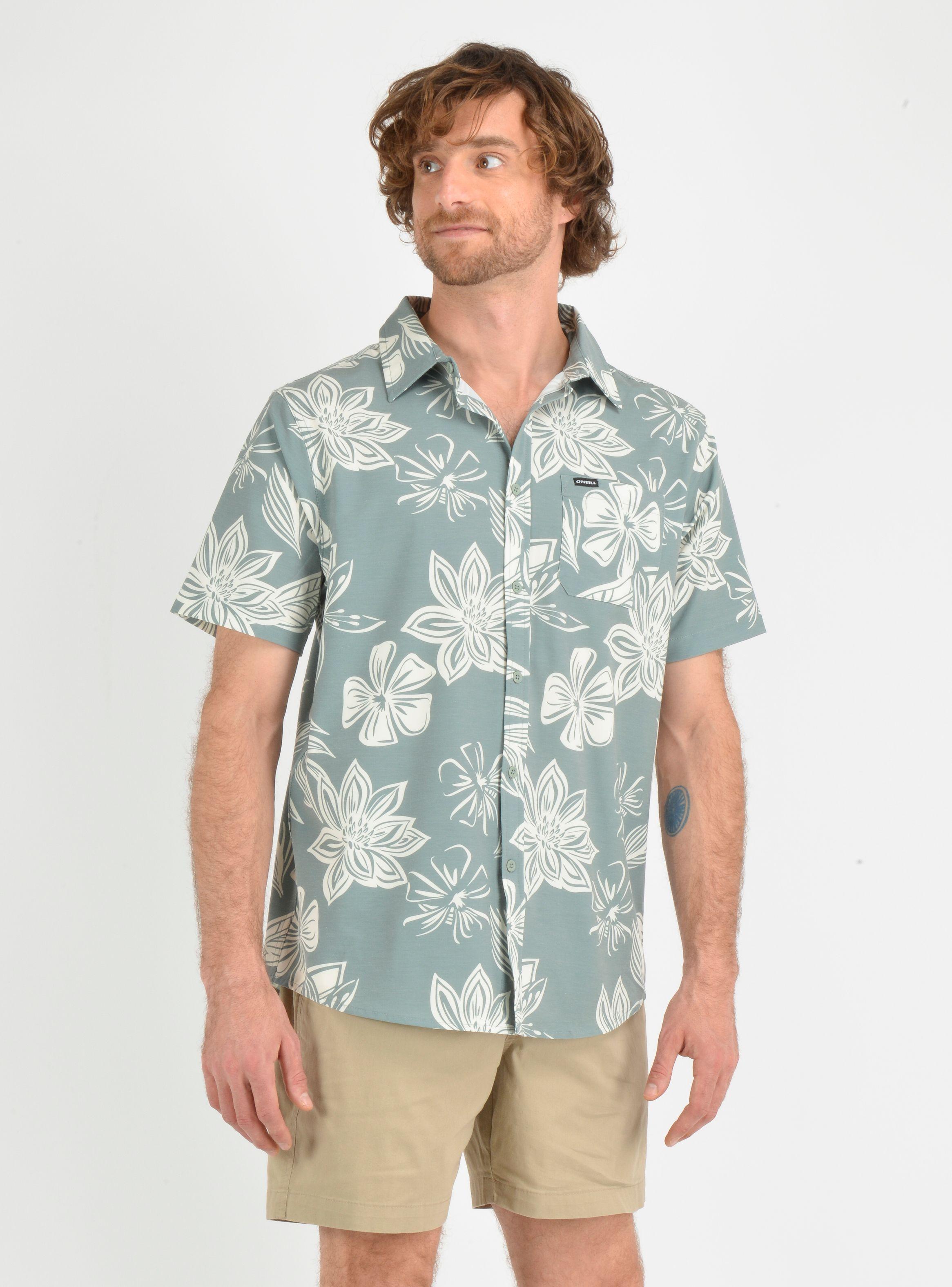 CAMISA MANGA CORTA TVLR UPF TRAVERSE  VERDE-3