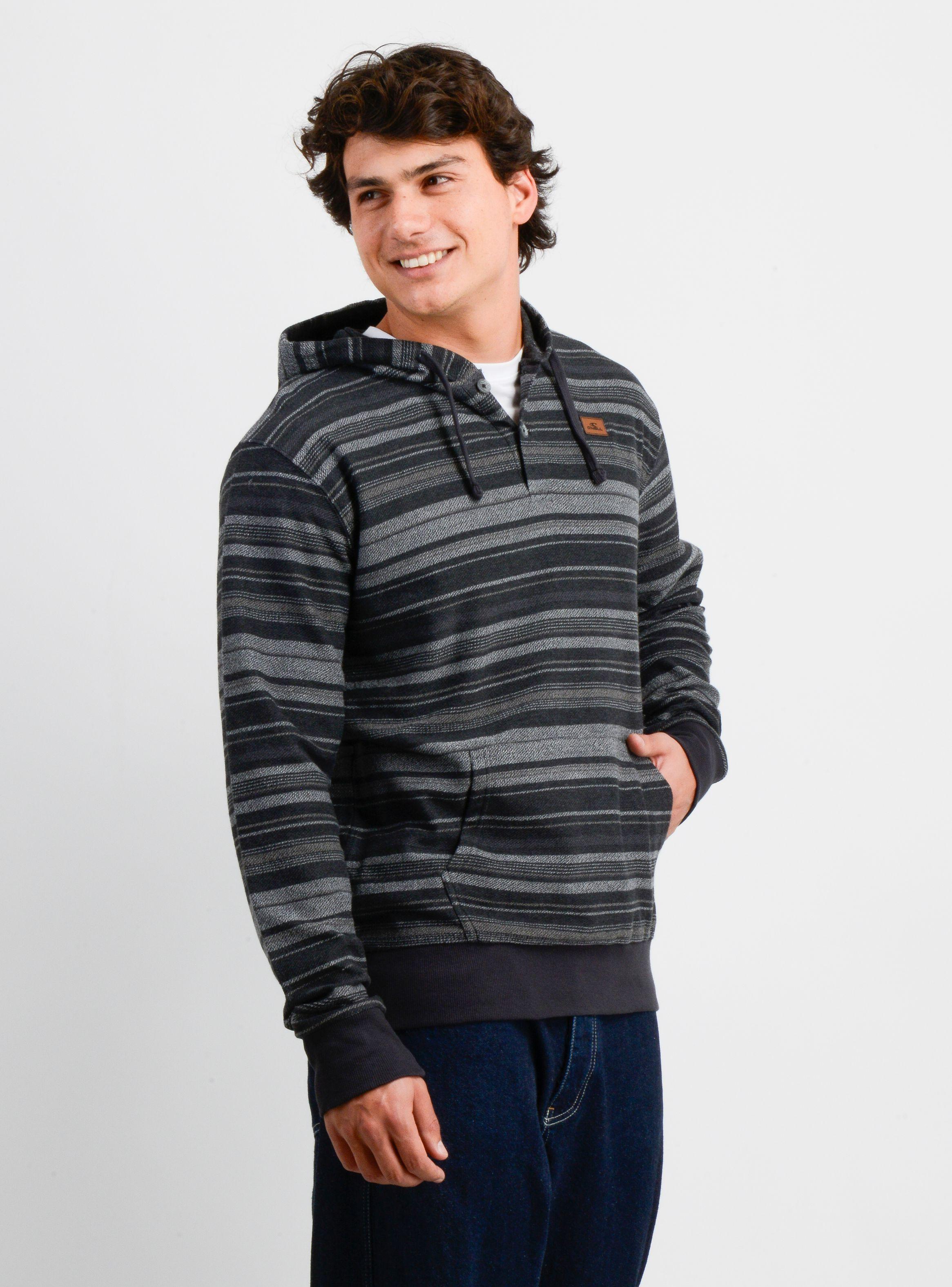 POLERON HOODIE BAVARO STRIPE II NEGRO-3