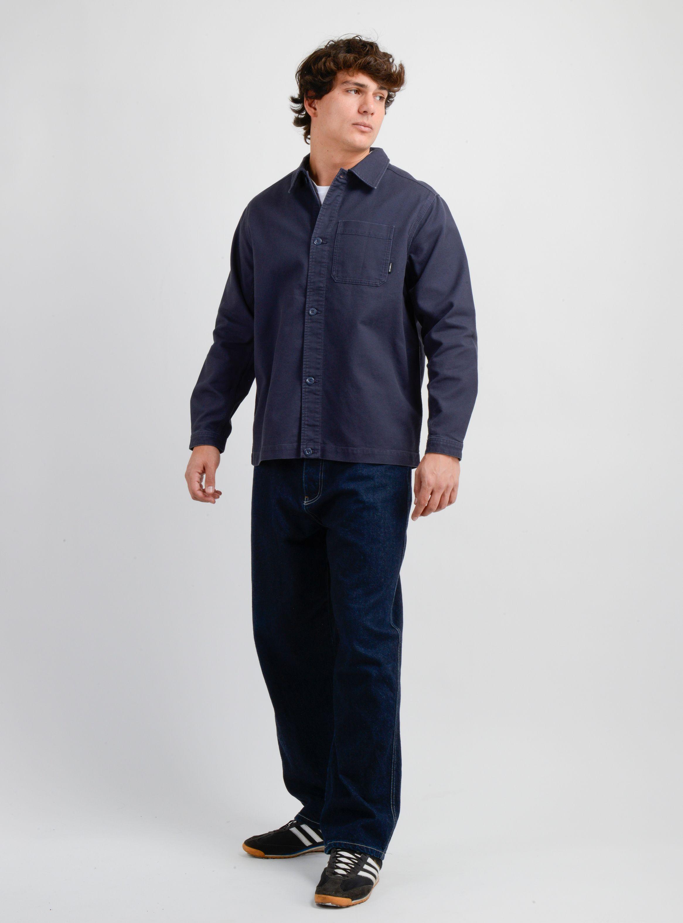 CAMISA MANGA LARGA MAXWELL AZUL OSCURO-2